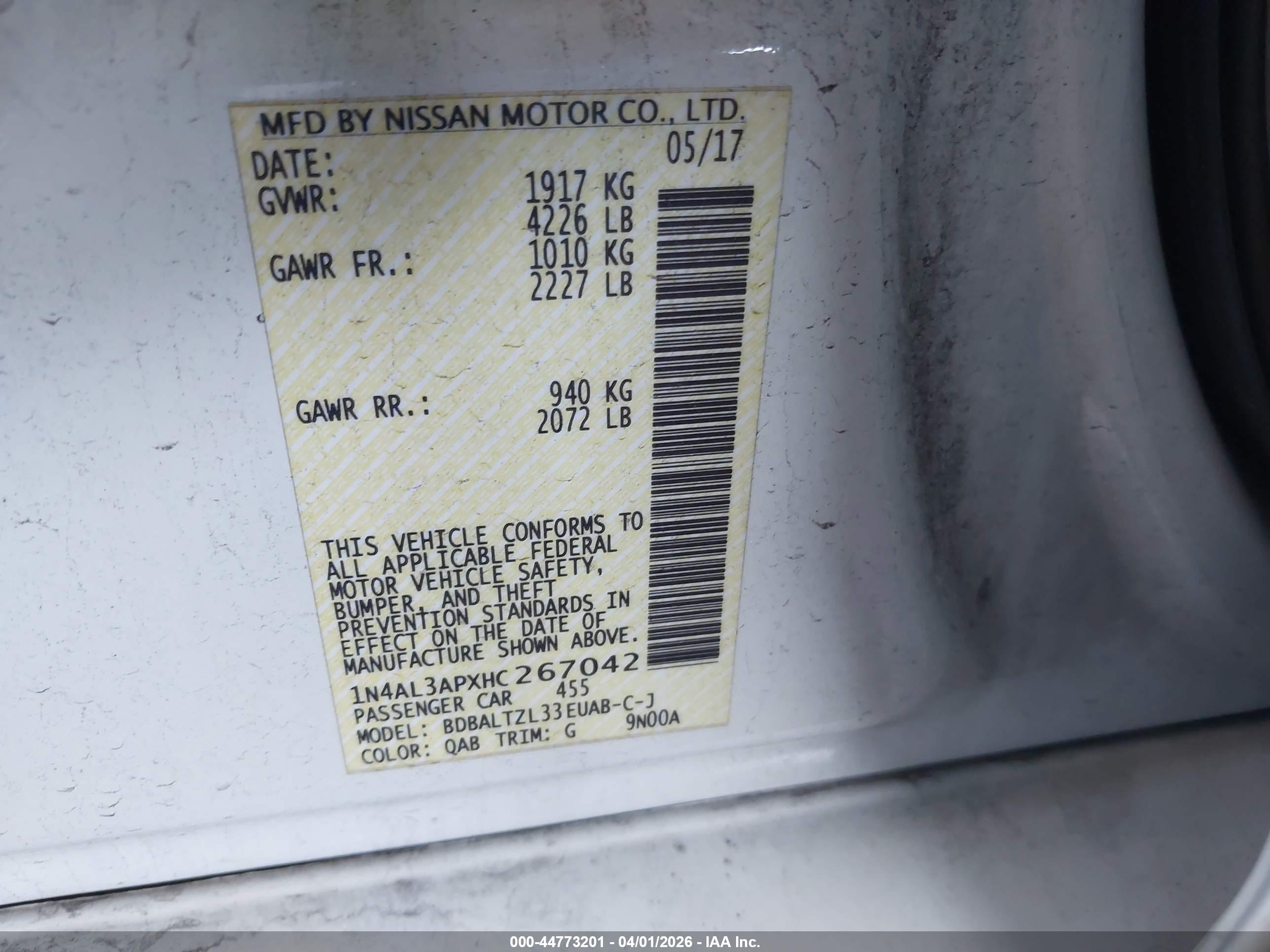 NISSAN ALTIMA image 9
