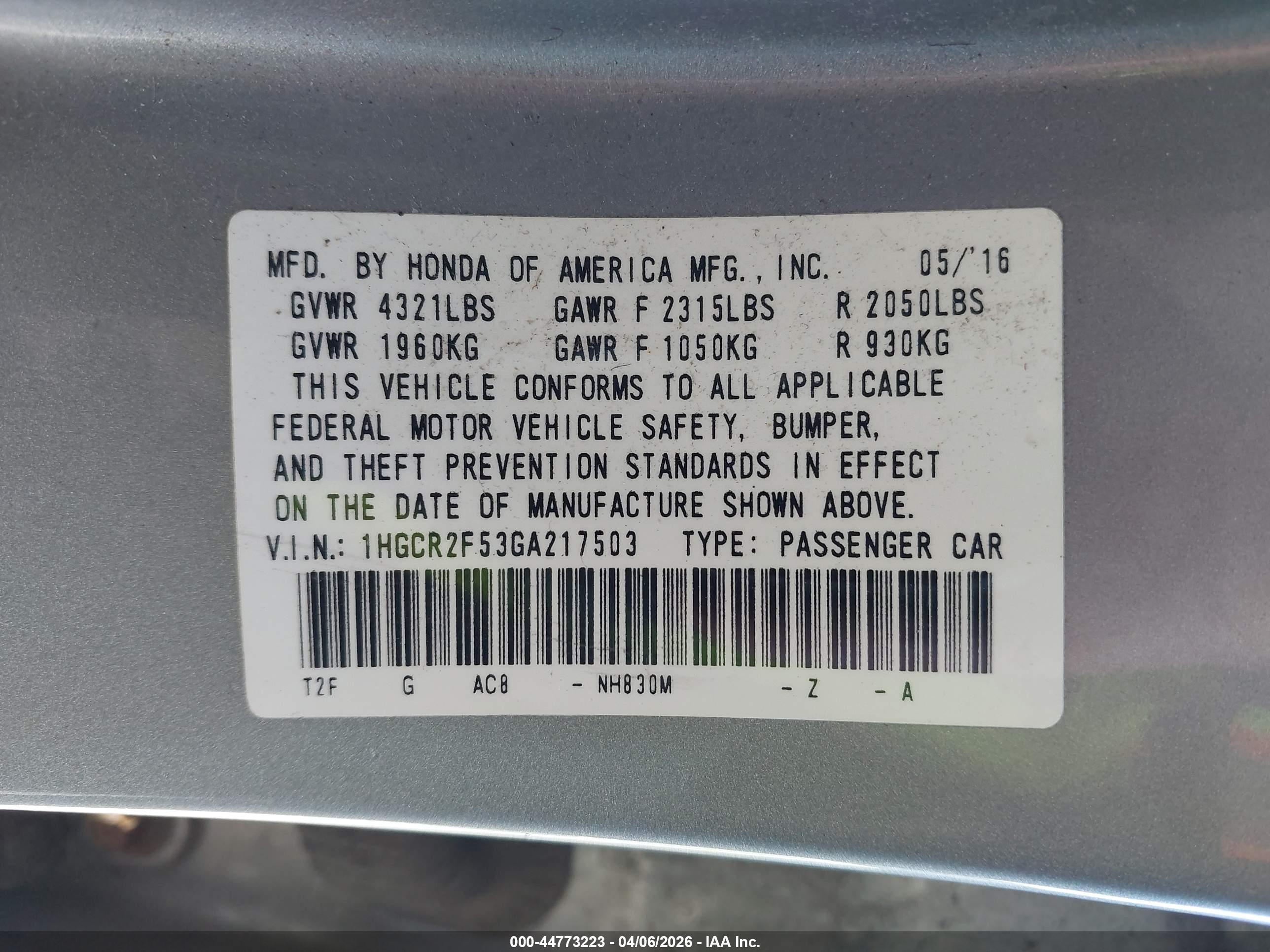 HONDA ACCORD image 9