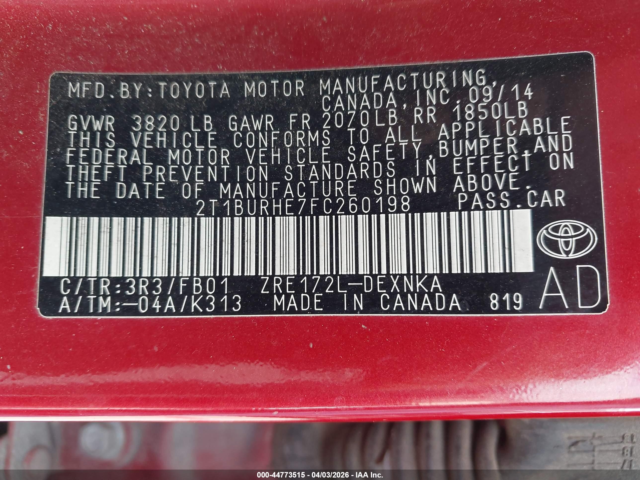 TOYOTA COROLLA image 9
