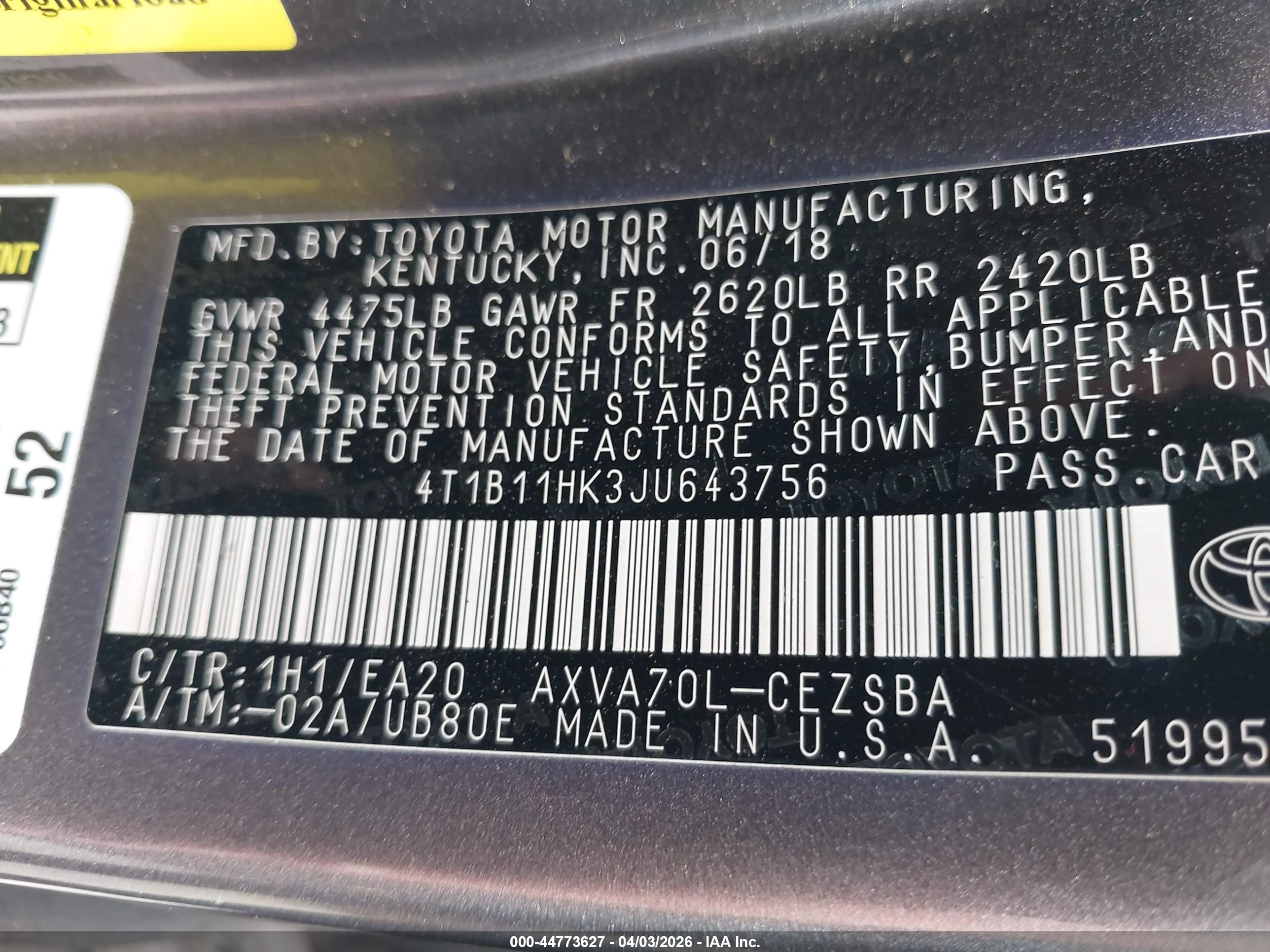TOYOTA CAMRY image 9