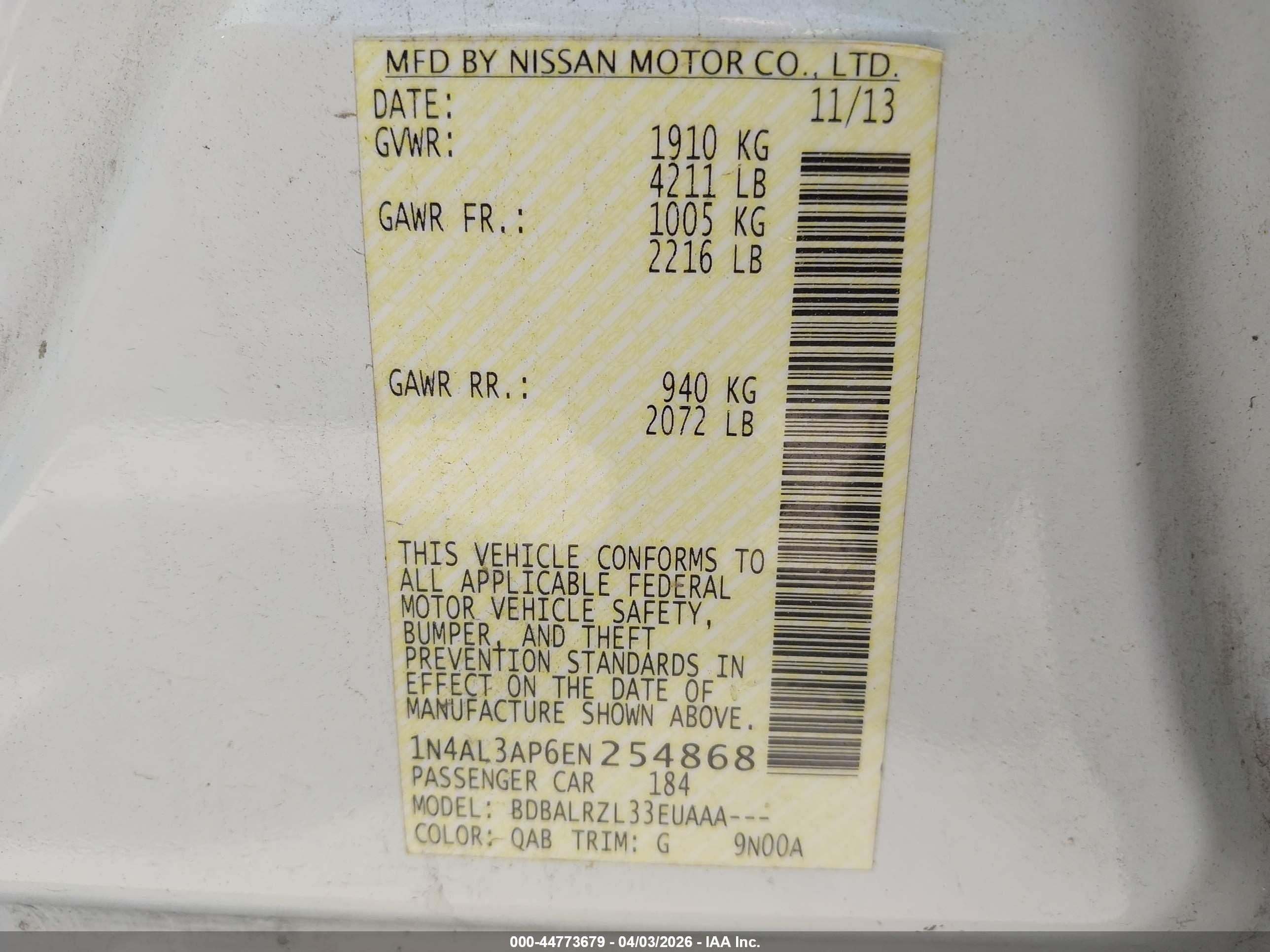 NISSAN ALTIMA image 9