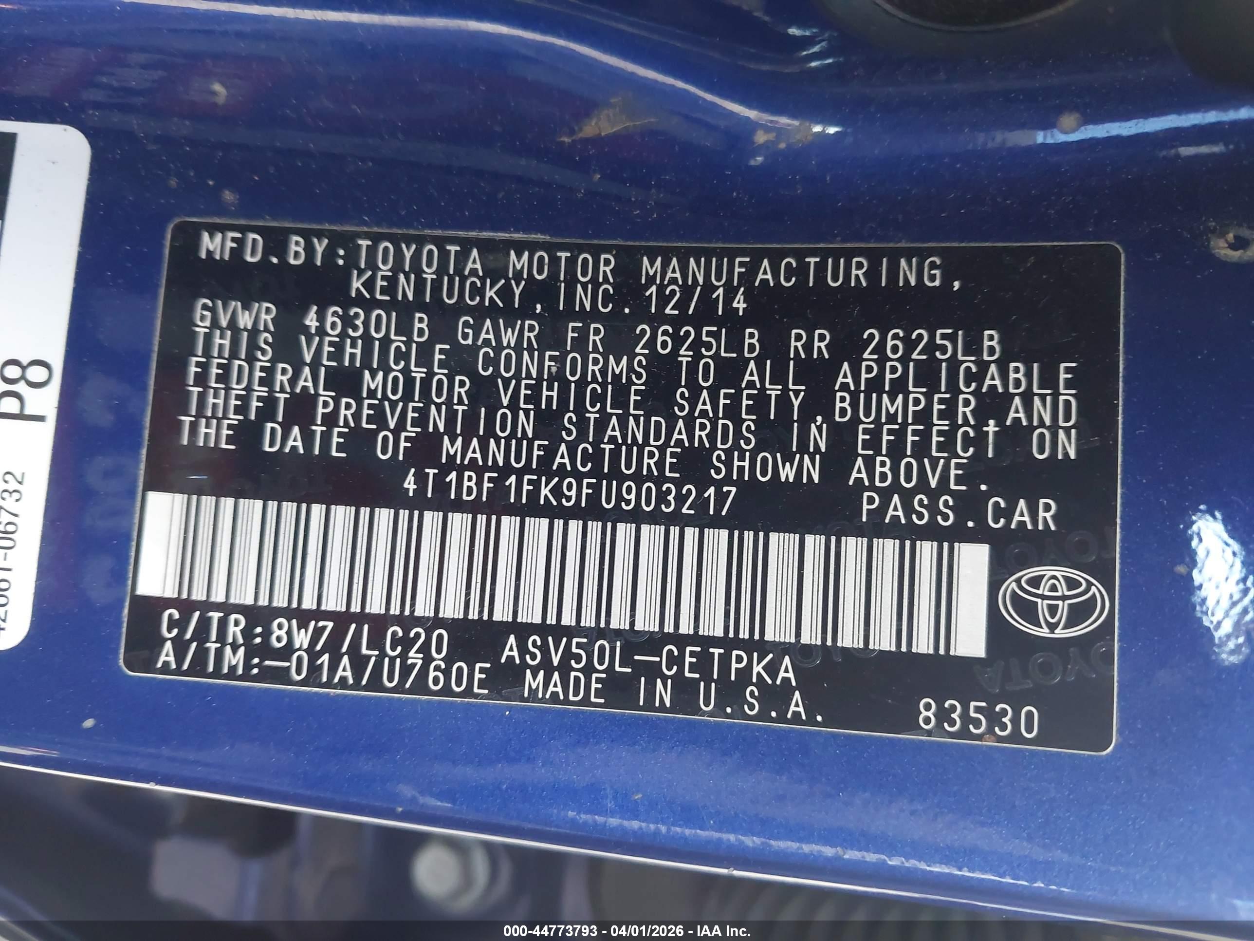 TOYOTA CAMRY image 9
