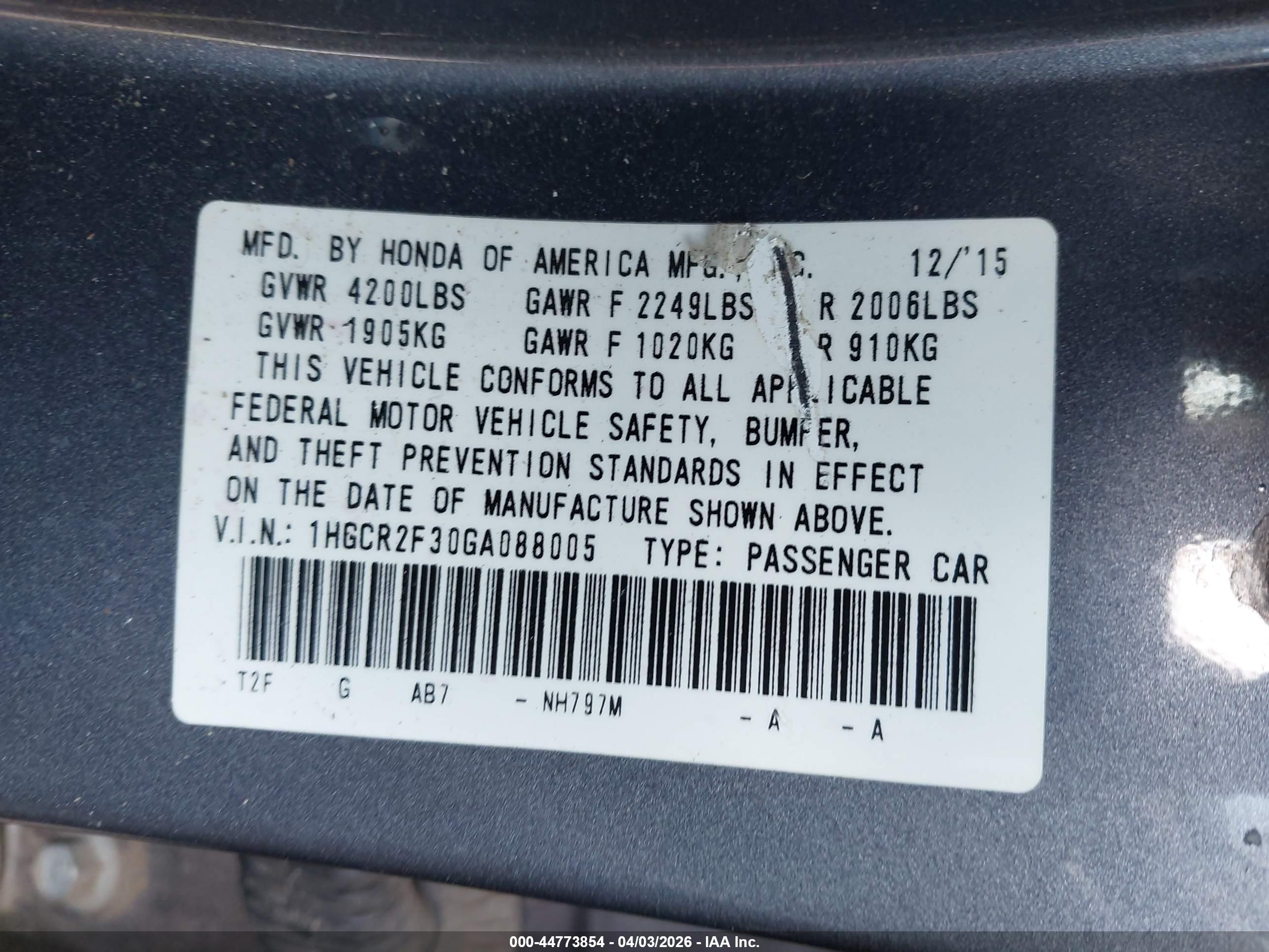 HONDA ACCORD image 9