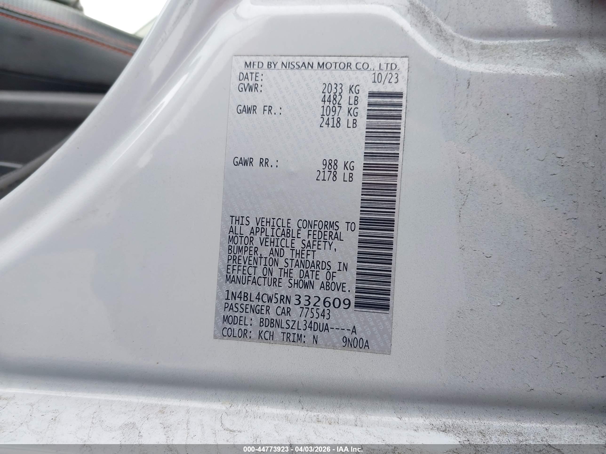 NISSAN ALTIMA image 9