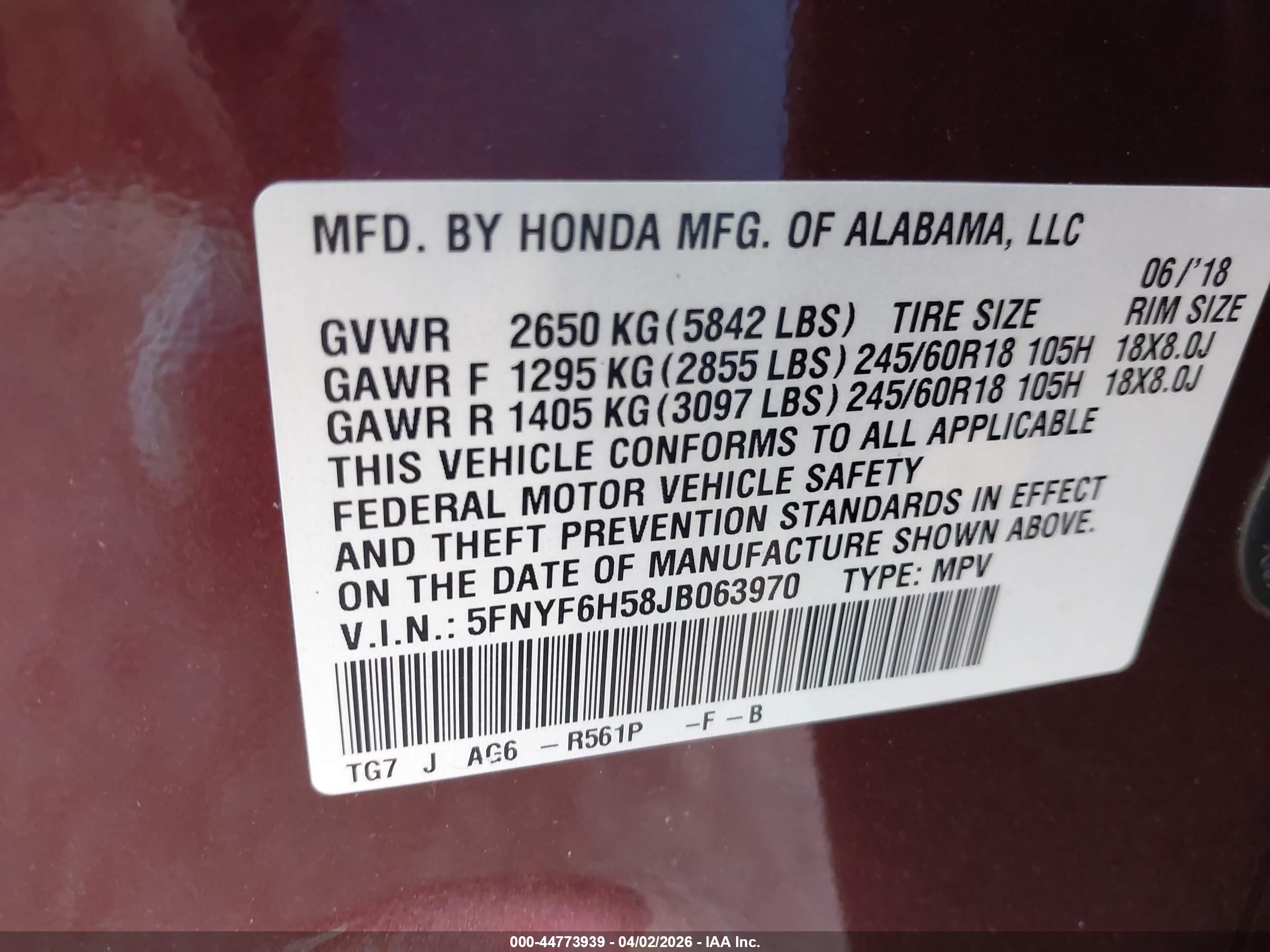 HONDA PILOT image 9