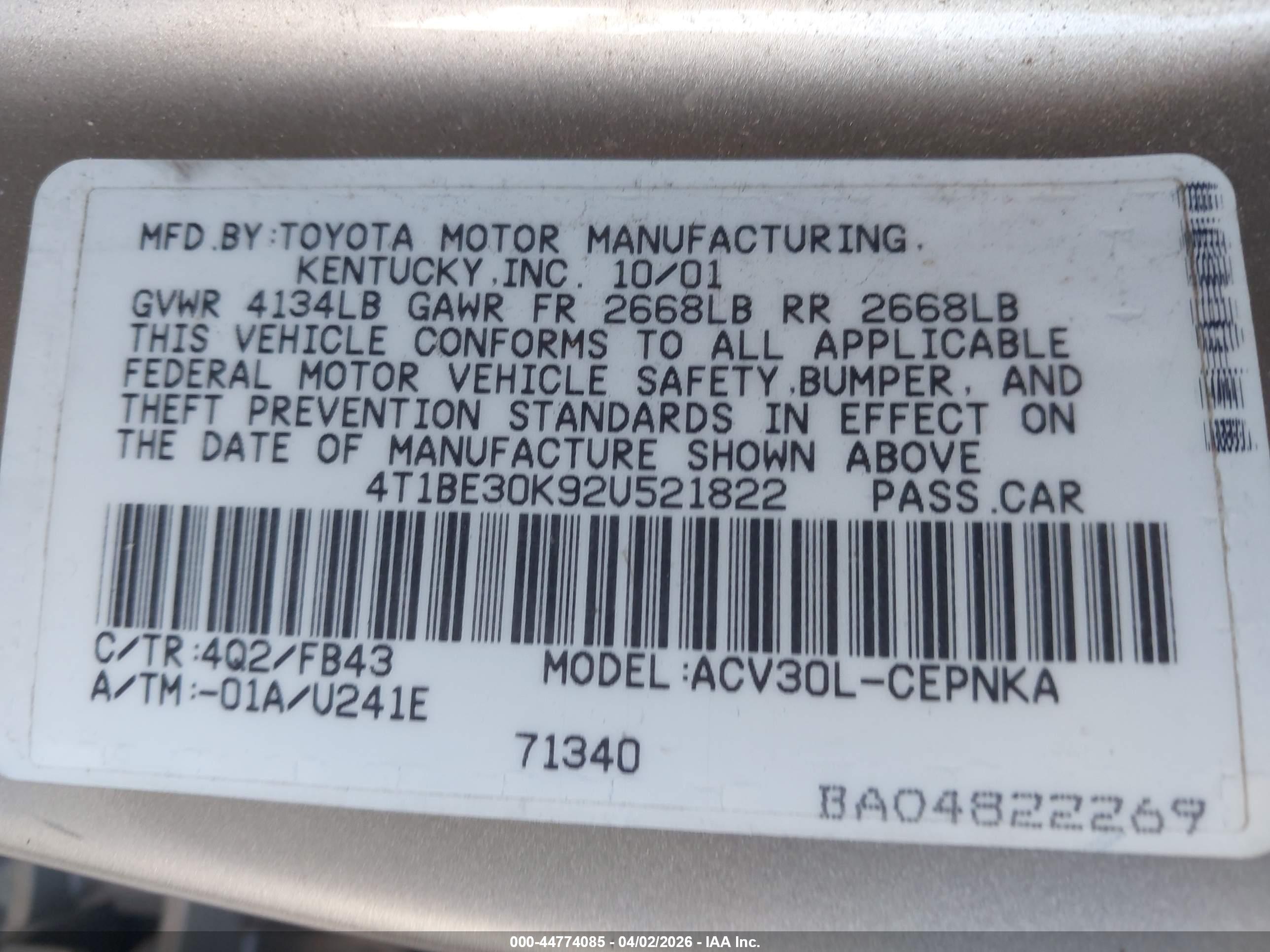 TOYOTA CAMRY image 9