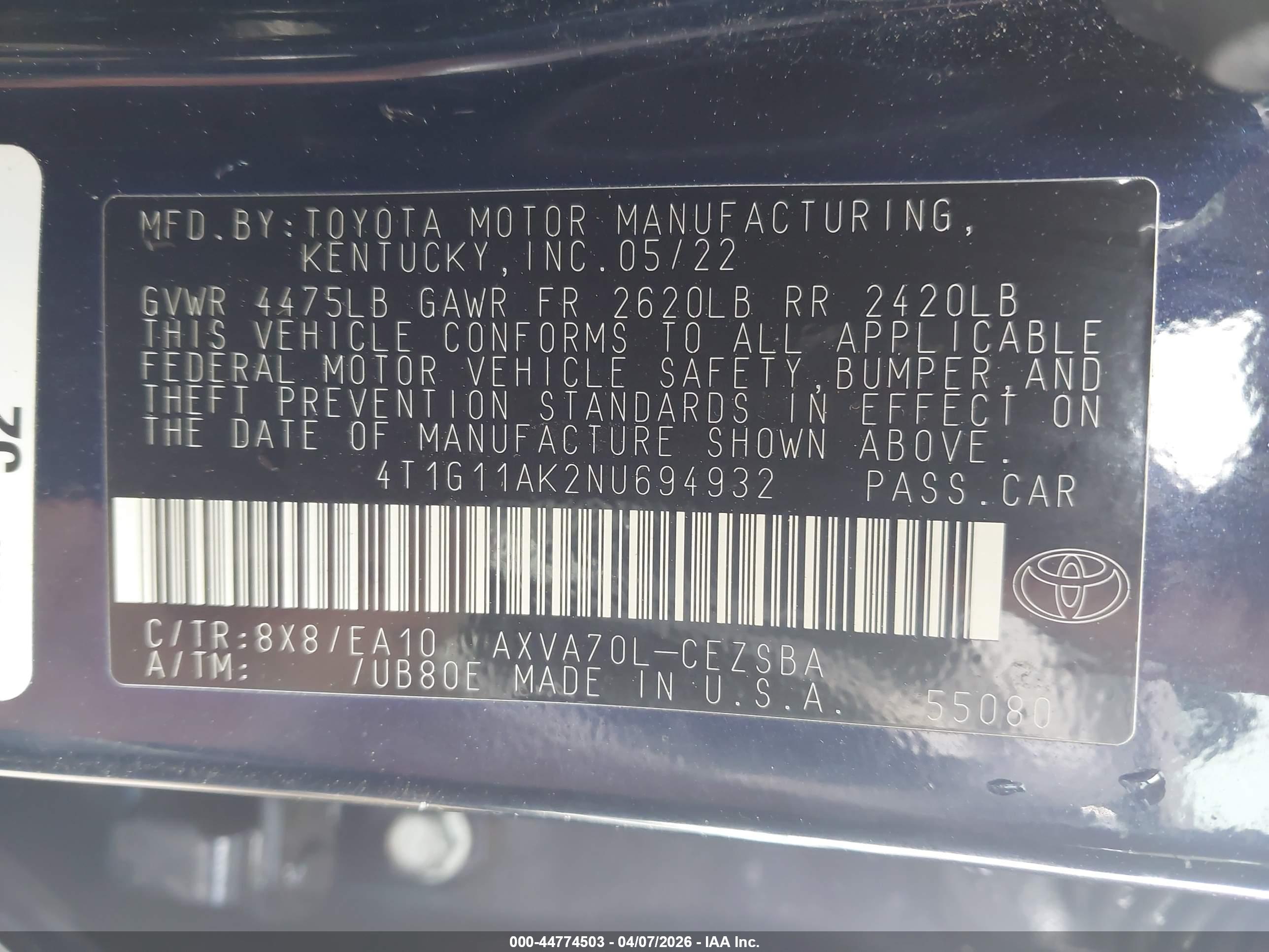TOYOTA CAMRY image 9
