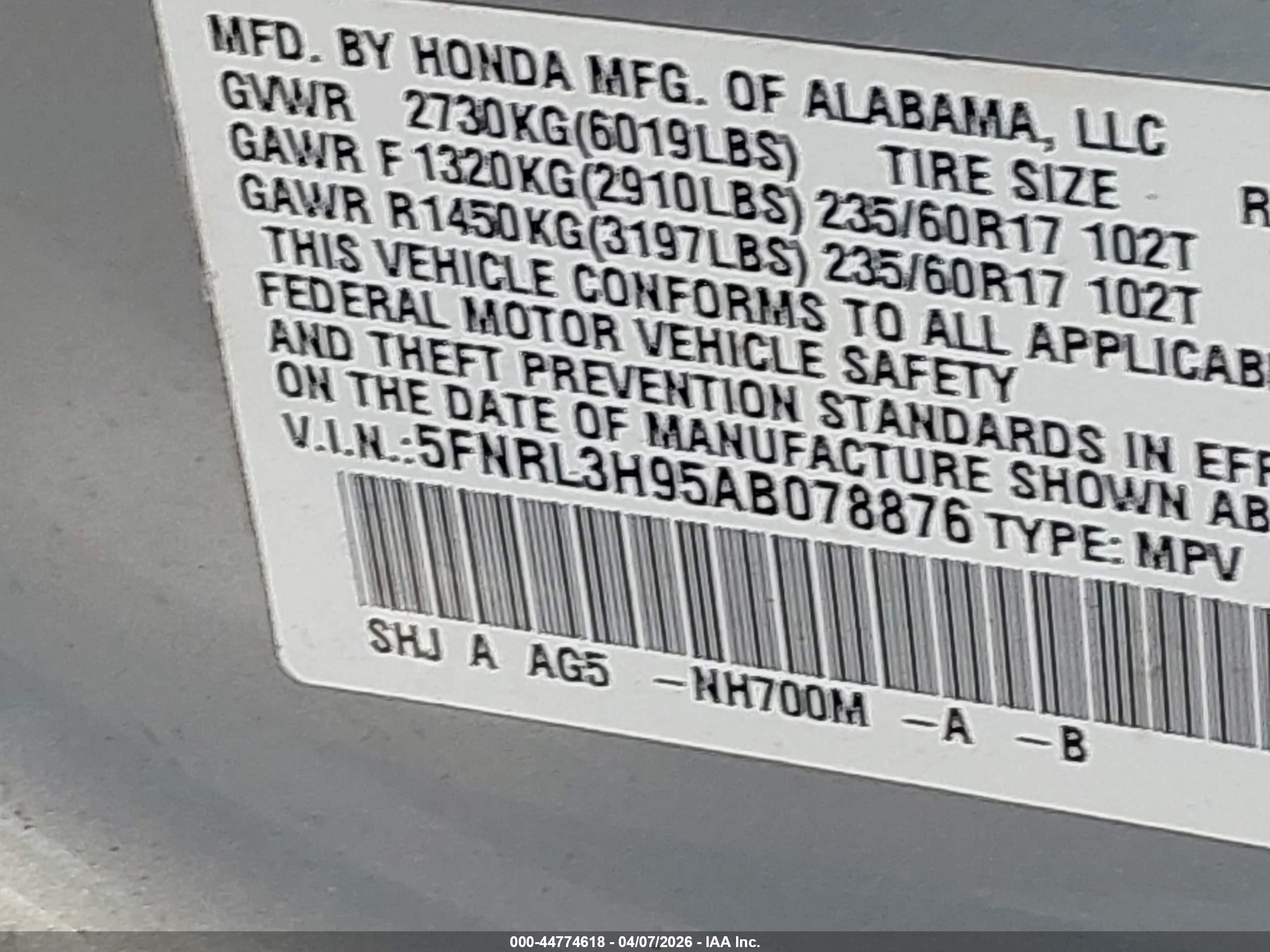 HONDA ODYSSEY image 9