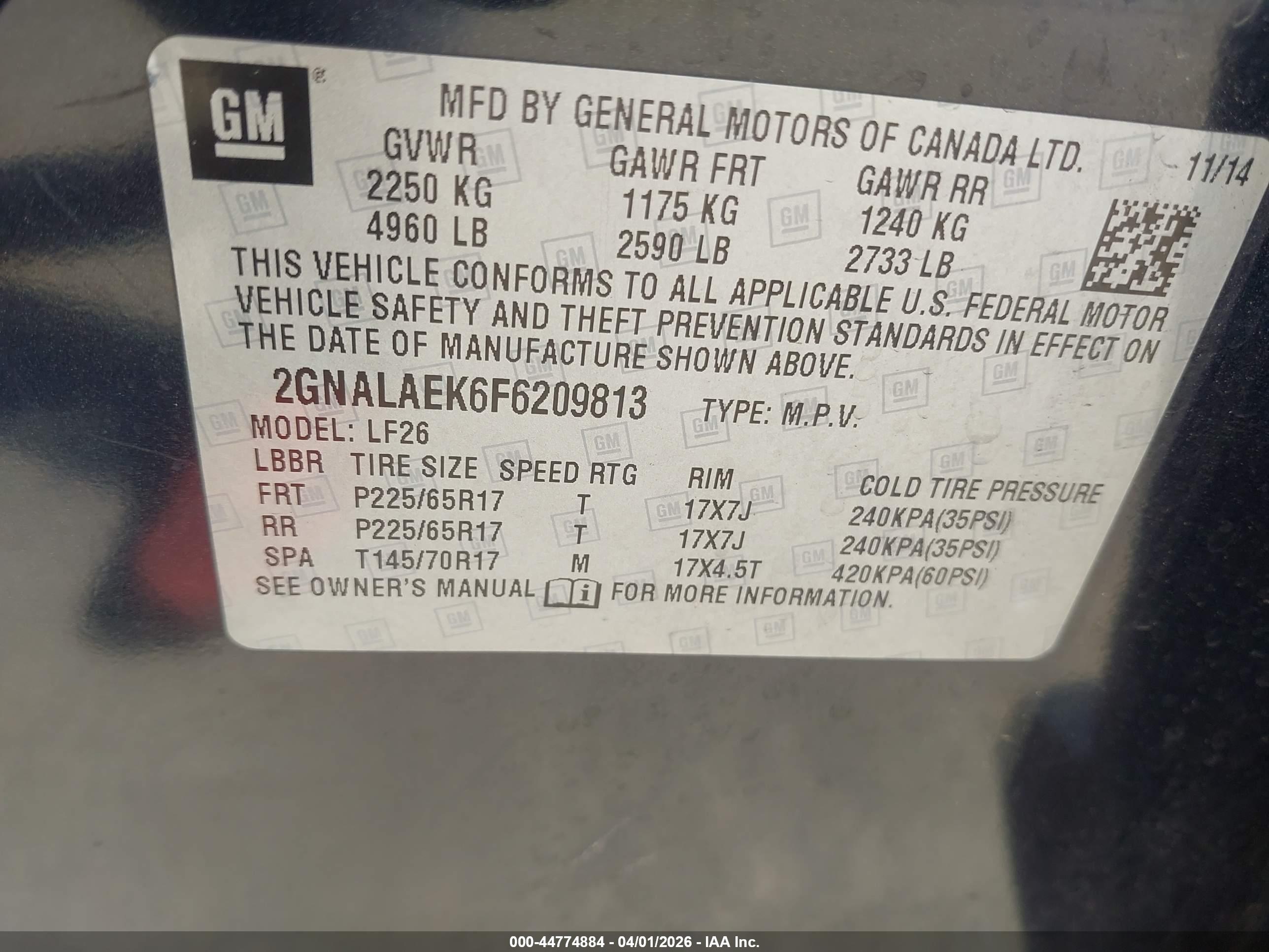 CHEVROLET EQUINOX image 9