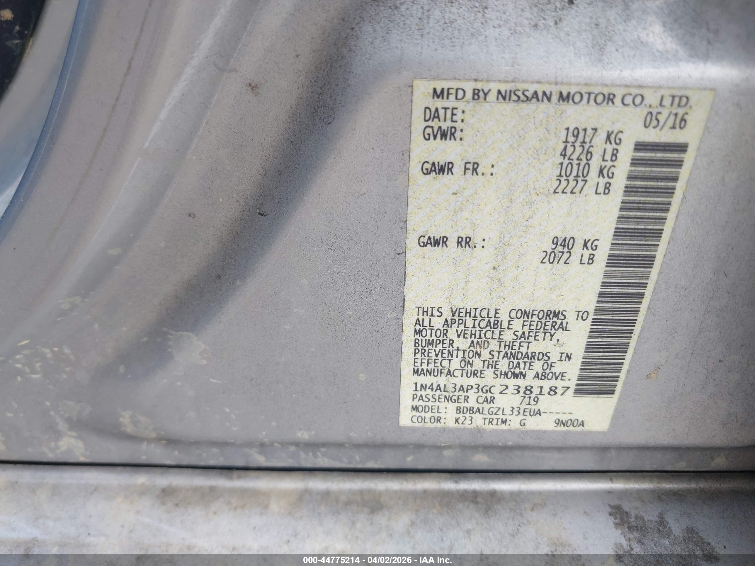 NISSAN ALTIMA image 9