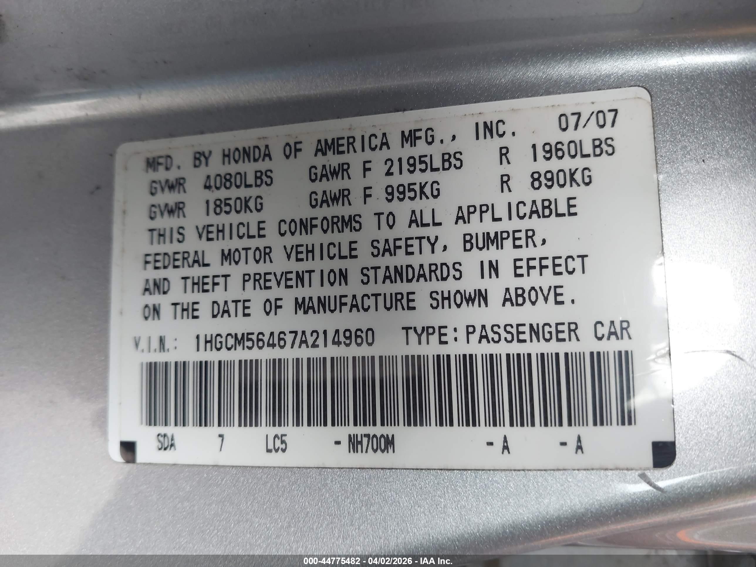 HONDA ACCORD image 9