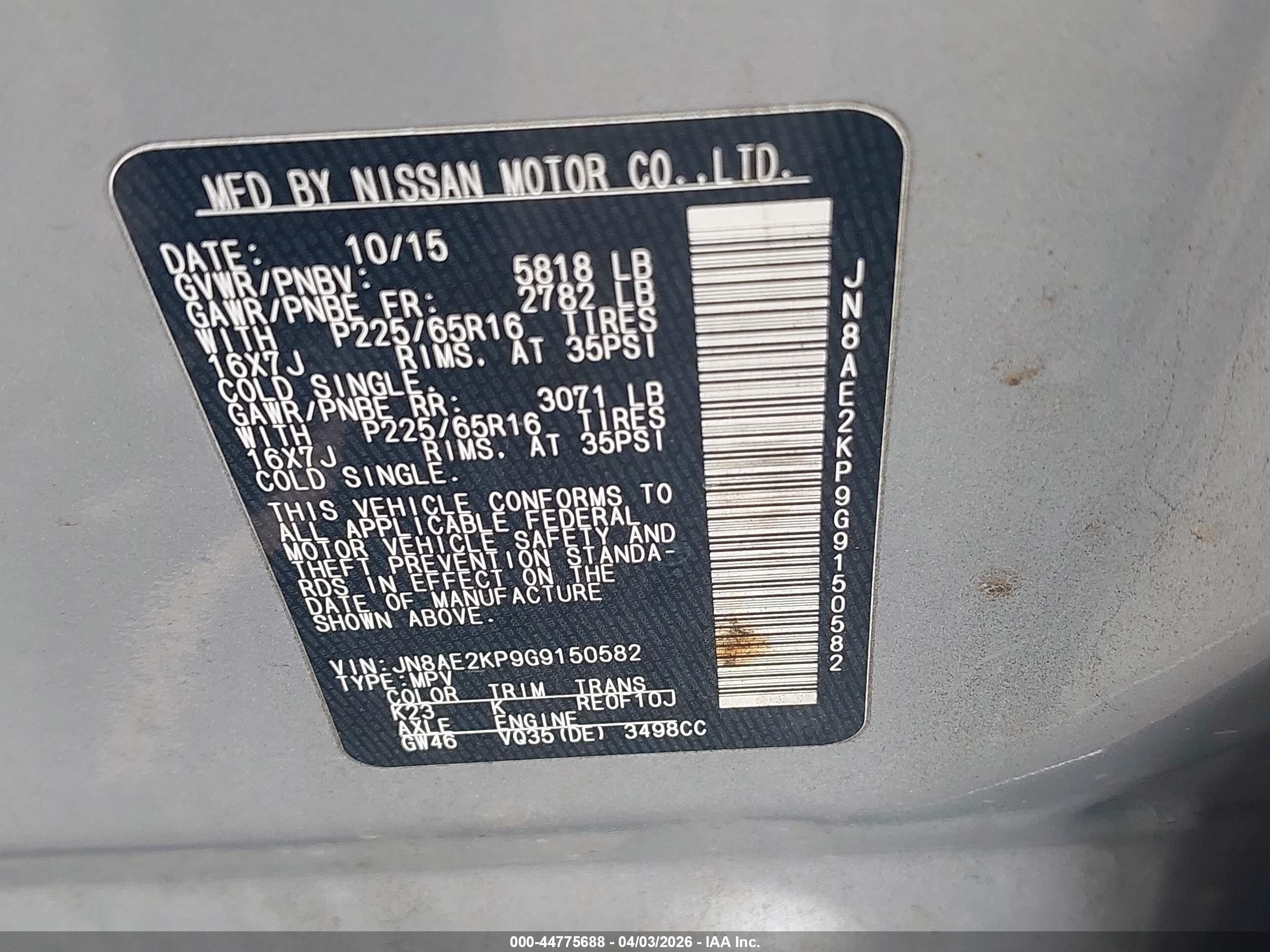 NISSAN QUEST image 9