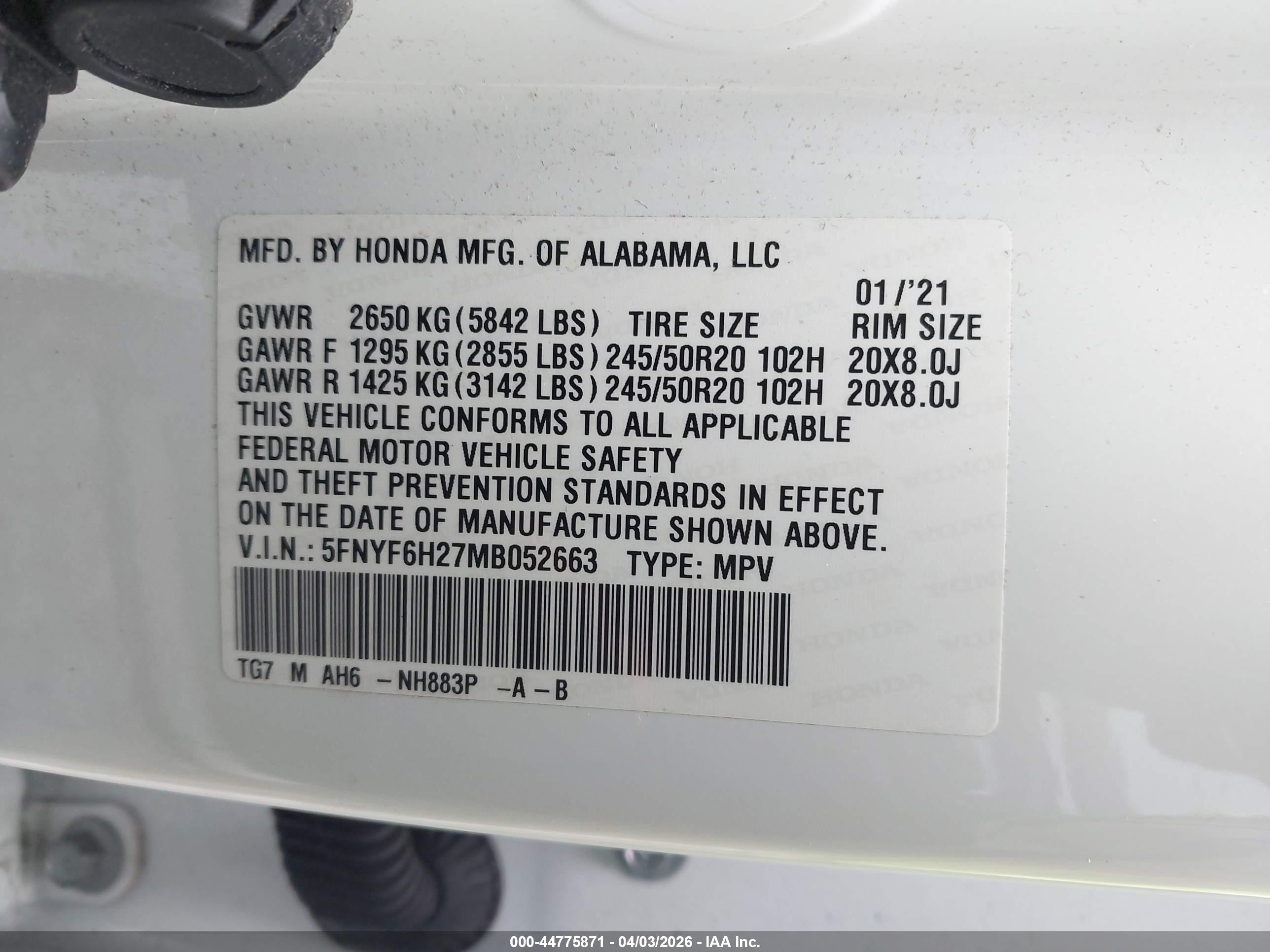 HONDA PILOT image 9
