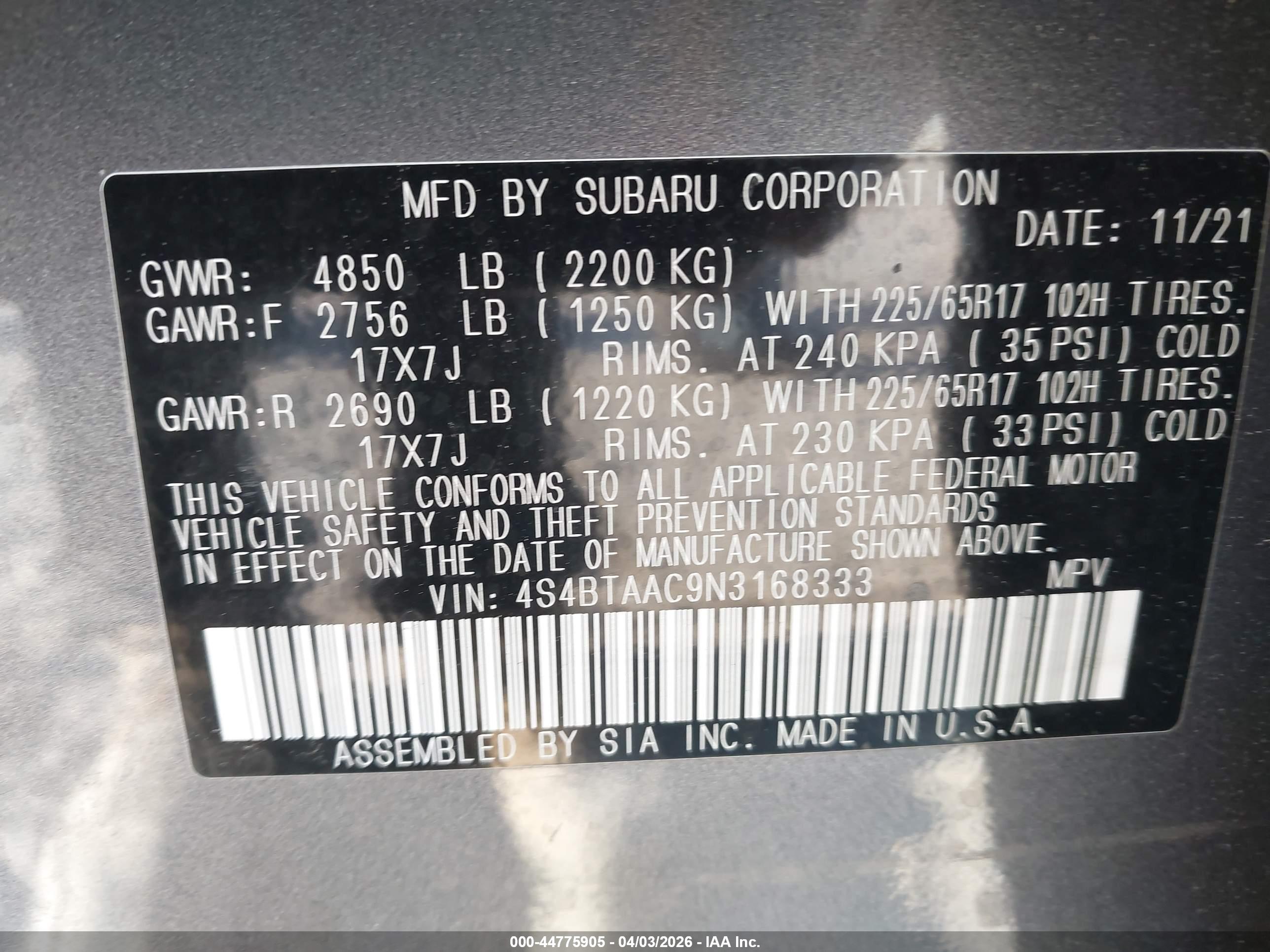SUBARU OUTBACK image 9