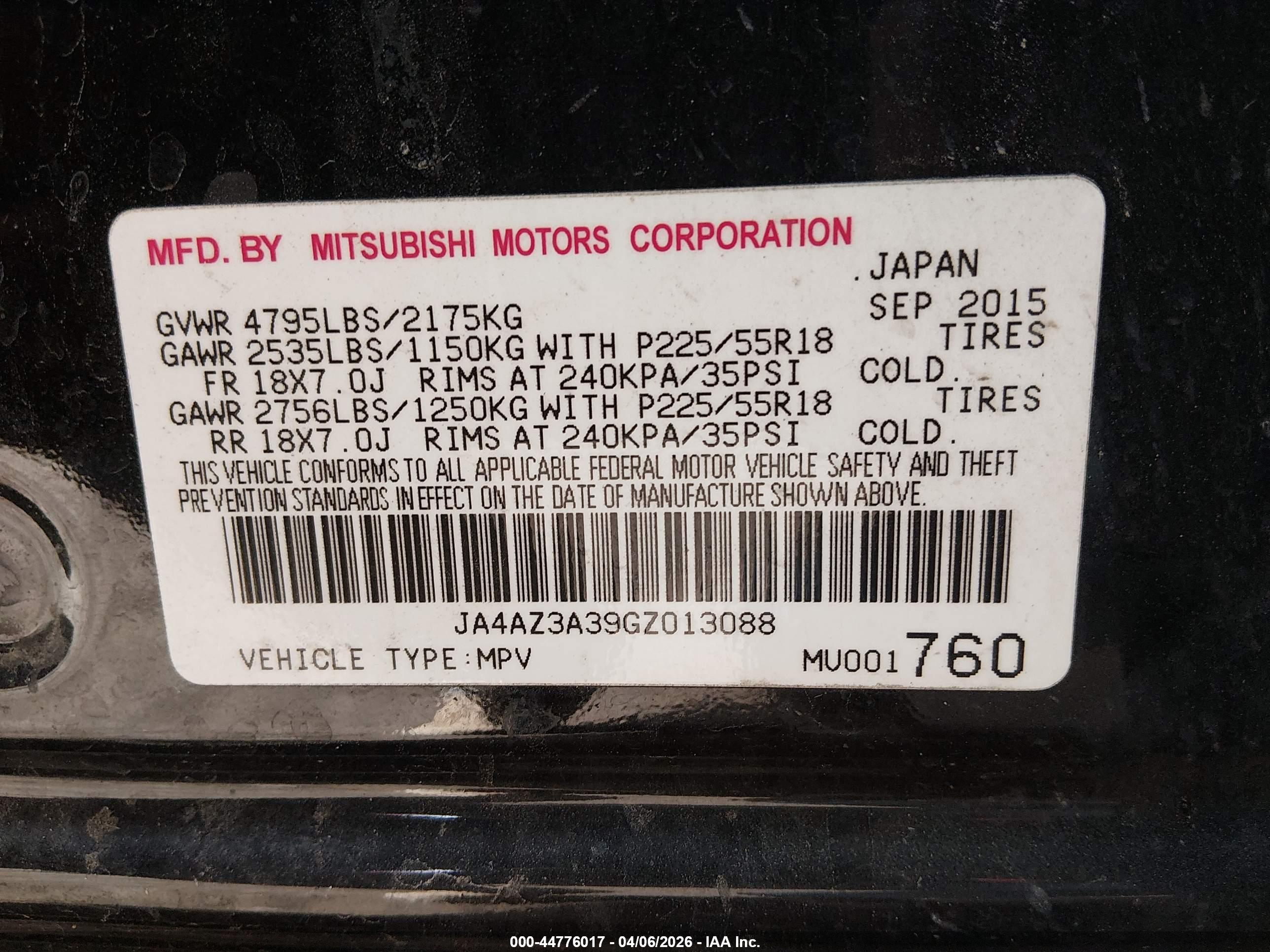 MITSUBISHI OUTLANDER image 9