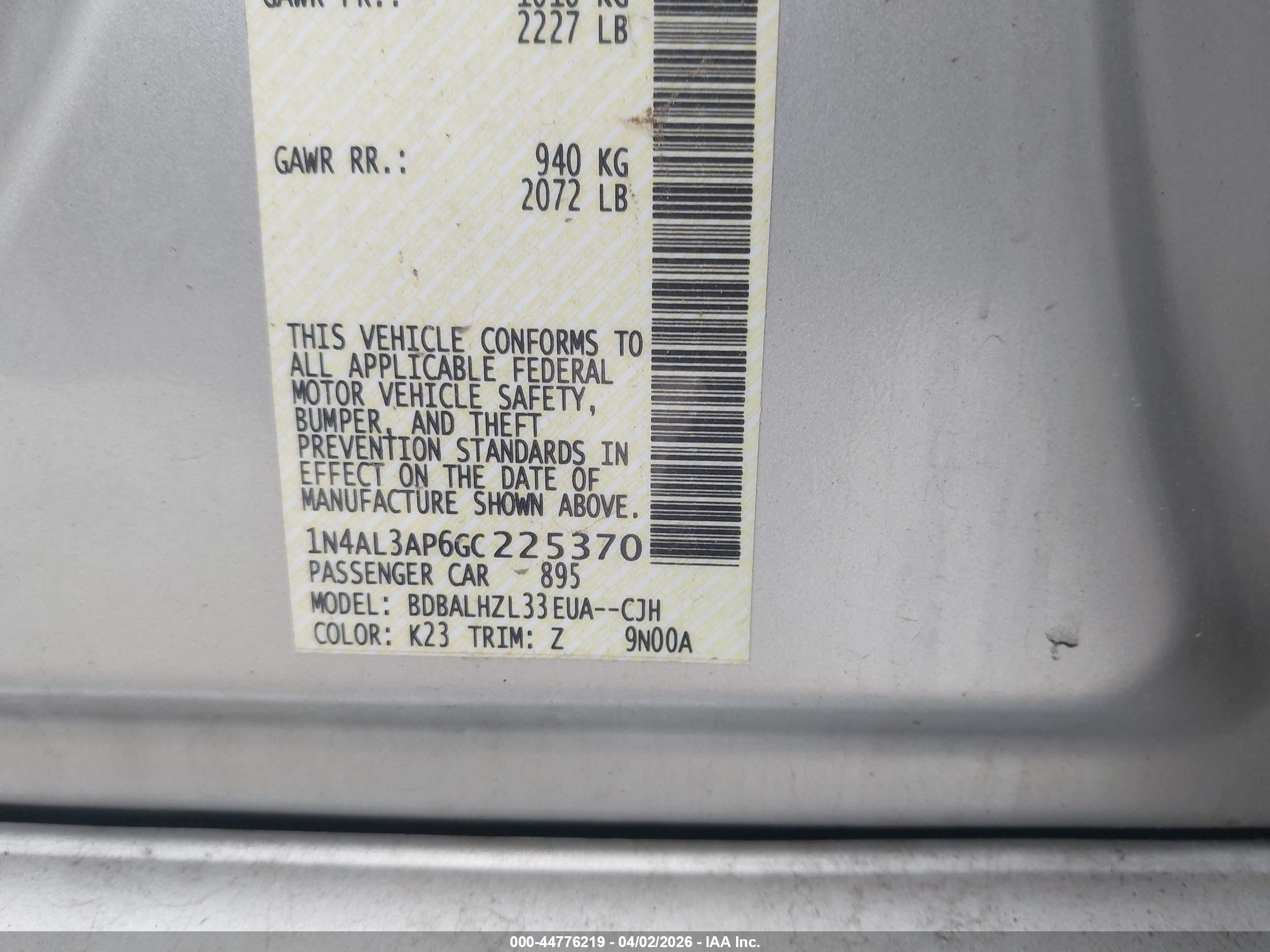 NISSAN ALTIMA image 9