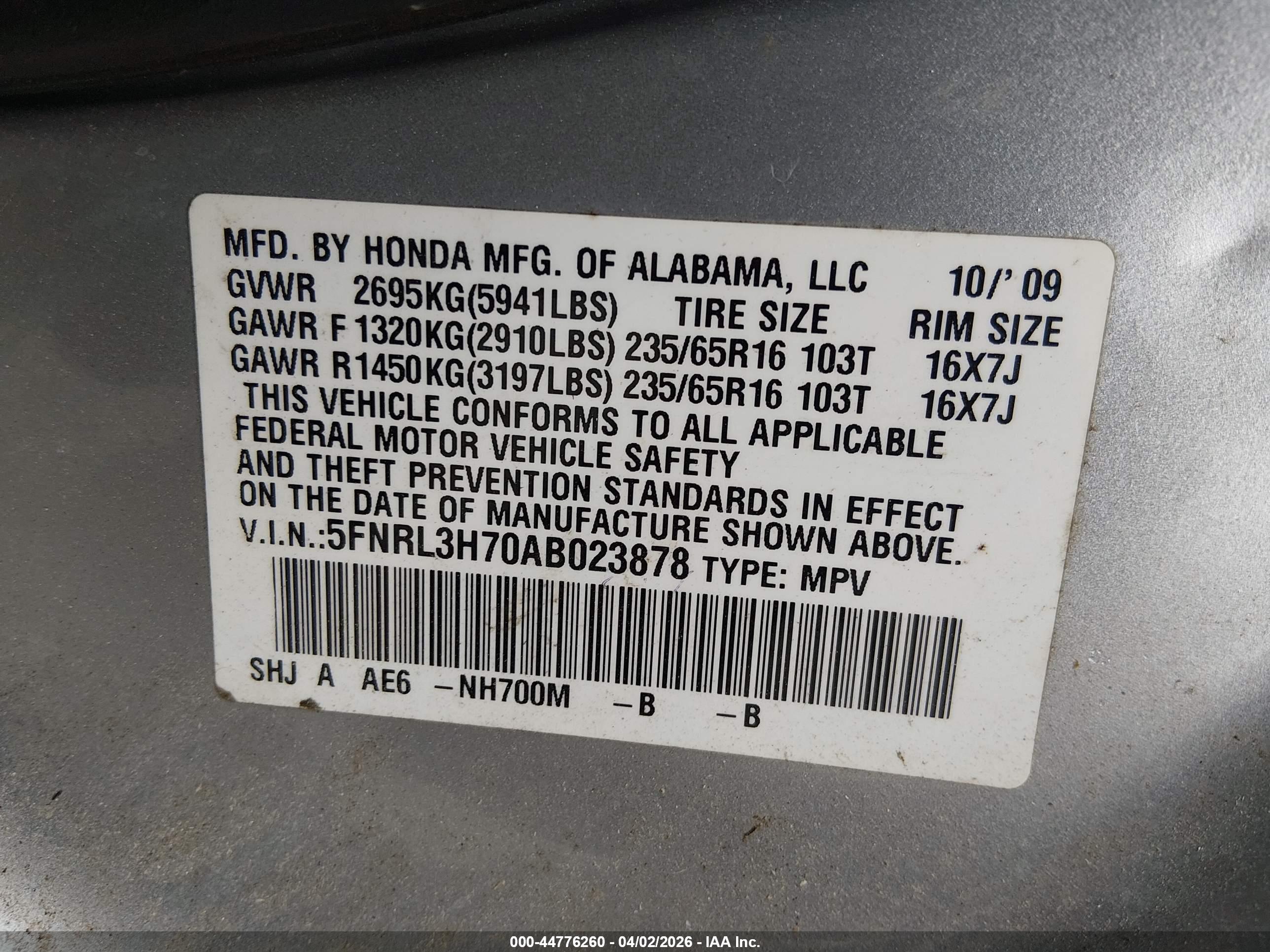 HONDA ODYSSEY image 9