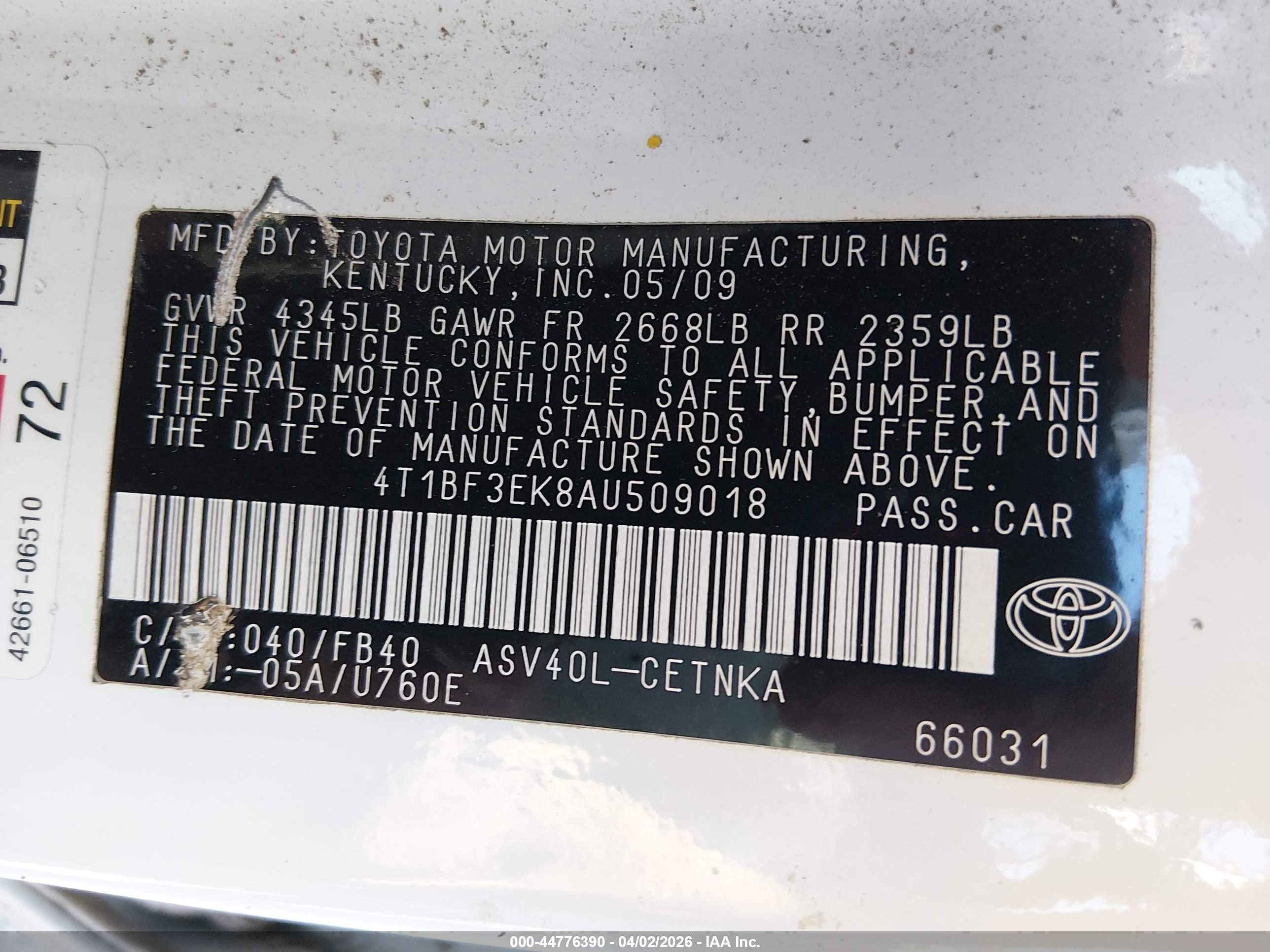 TOYOTA CAMRY image 9
