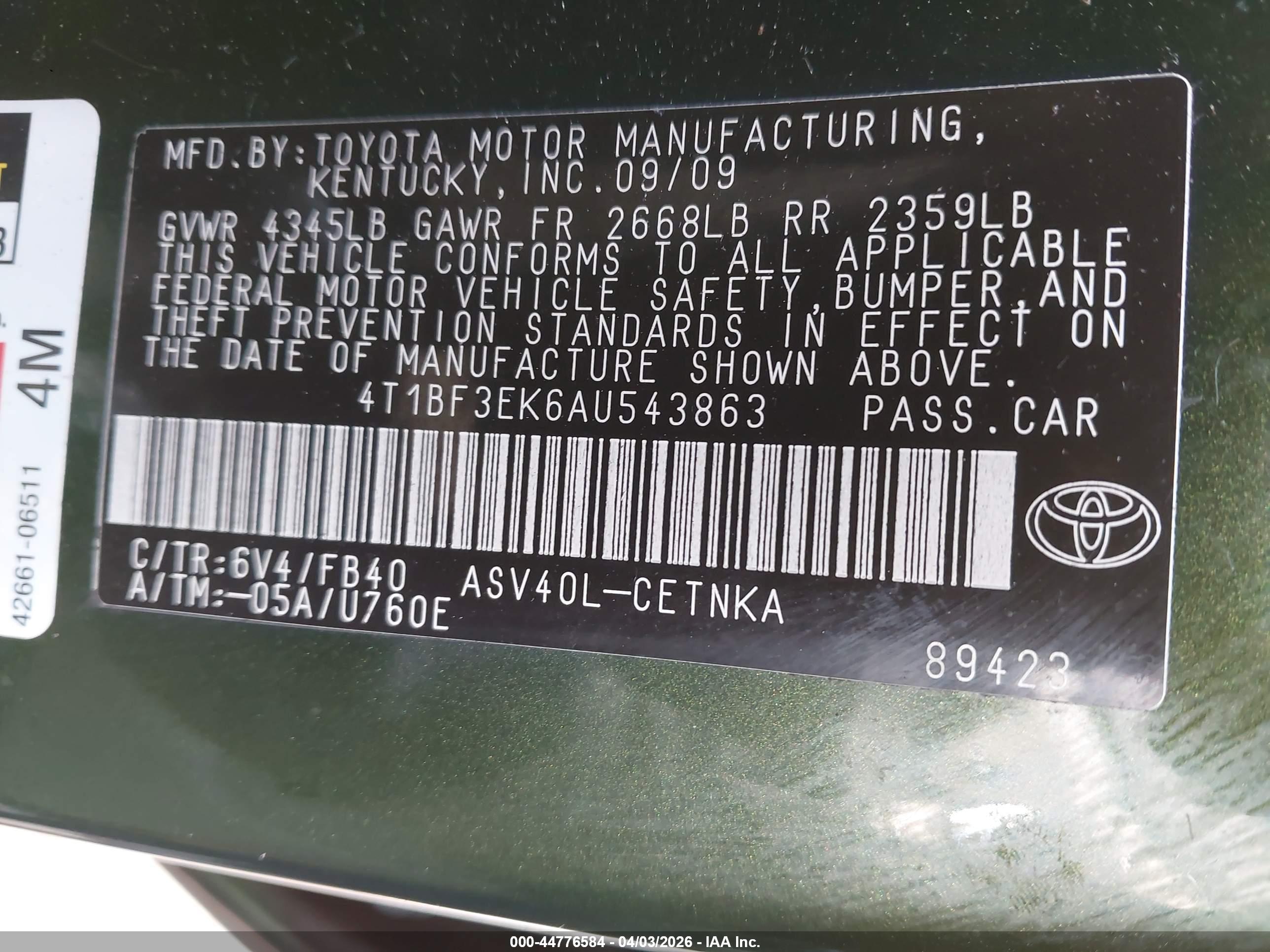 TOYOTA CAMRY image 9