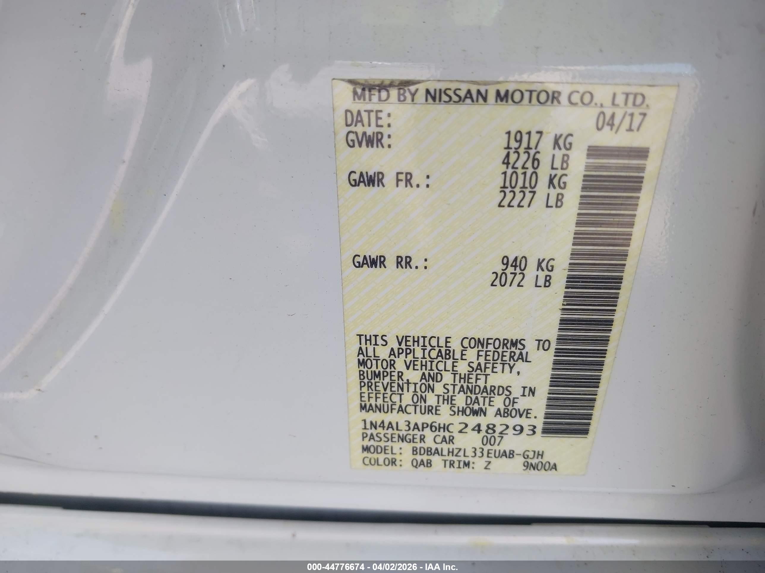 NISSAN ALTIMA image 9