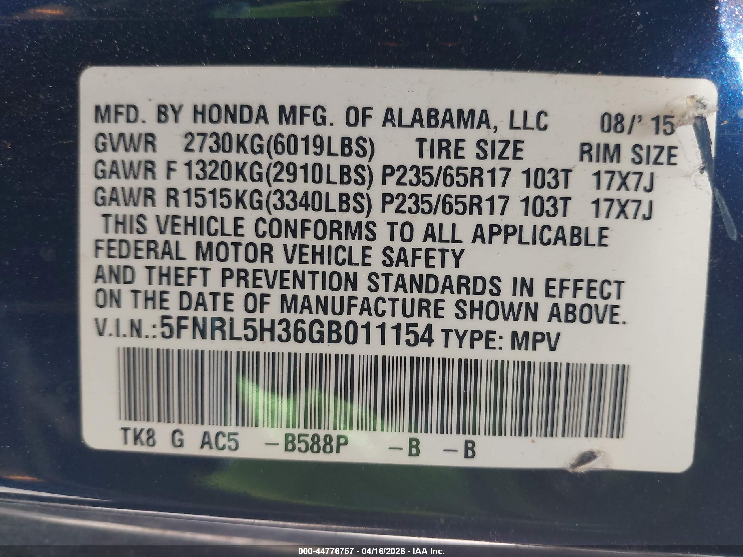 HONDA ODYSSEY image 9
