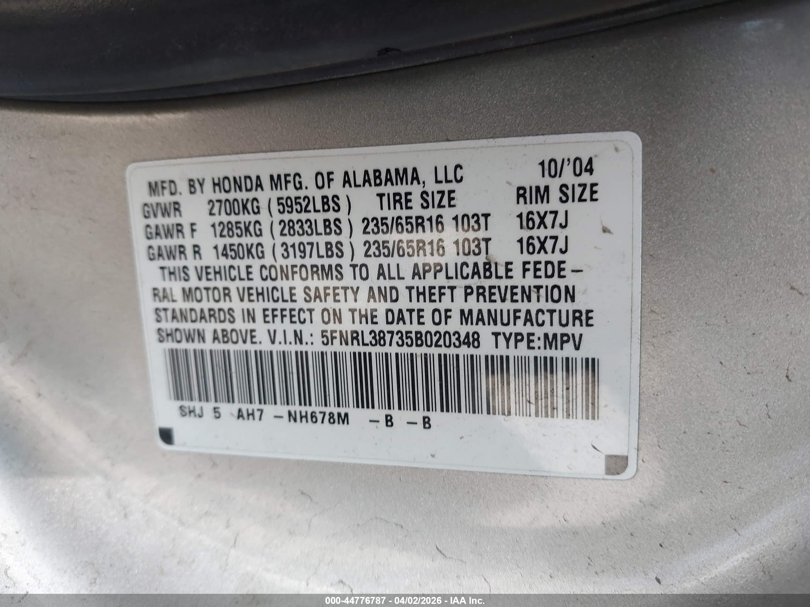 HONDA ODYSSEY image 9