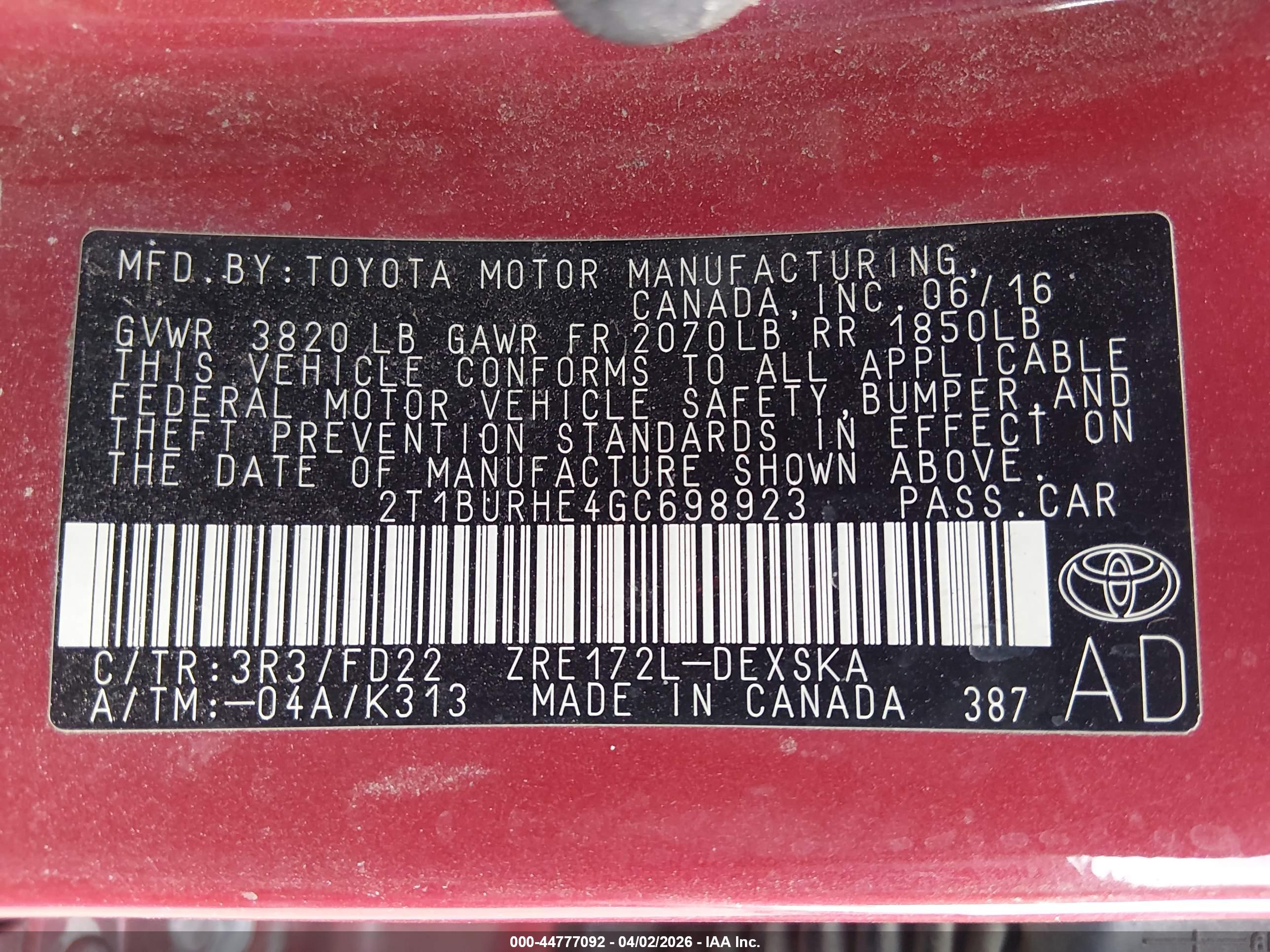 TOYOTA COROLLA image 9