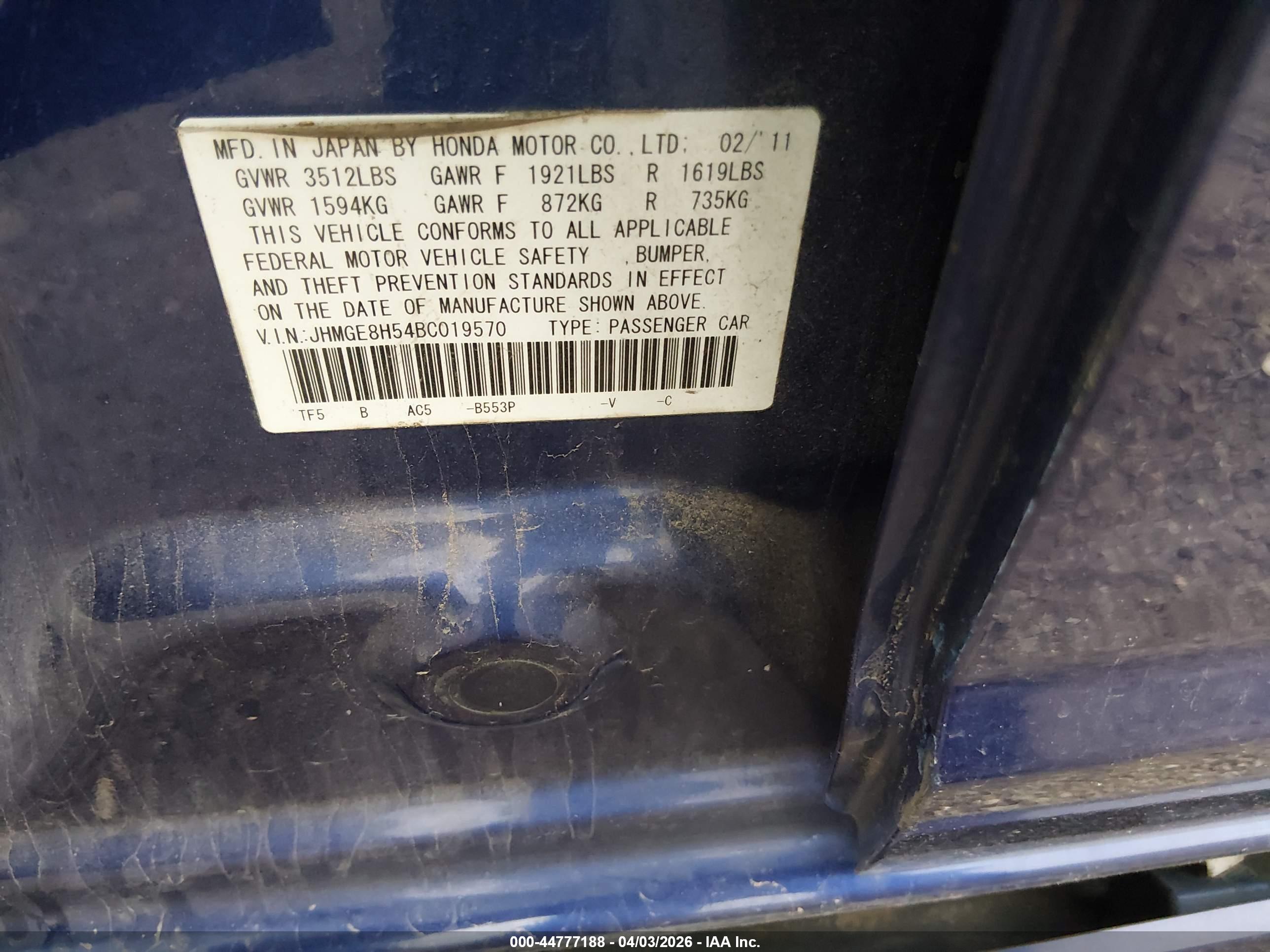 HONDA FIT image 9