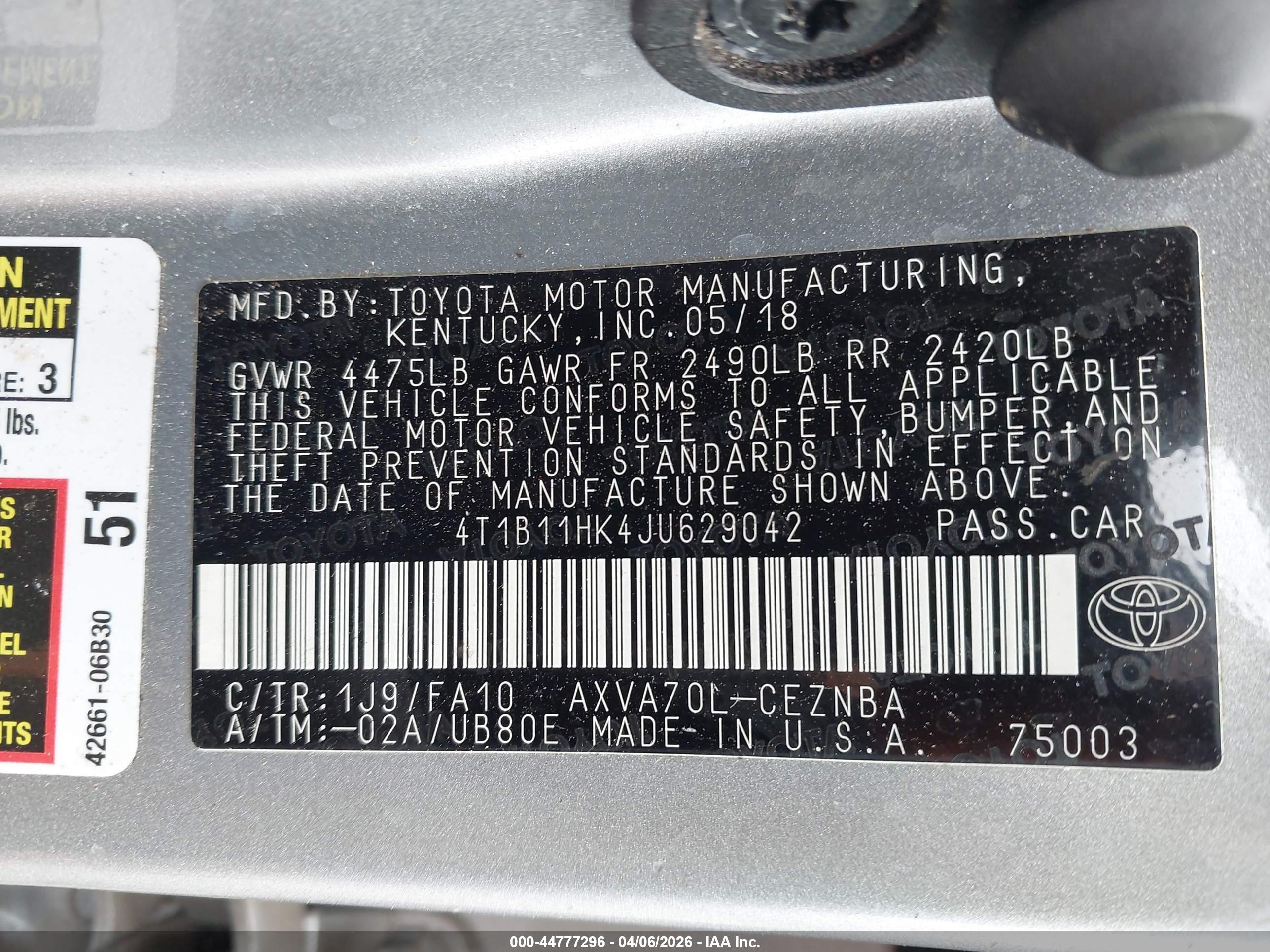 TOYOTA CAMRY image 9