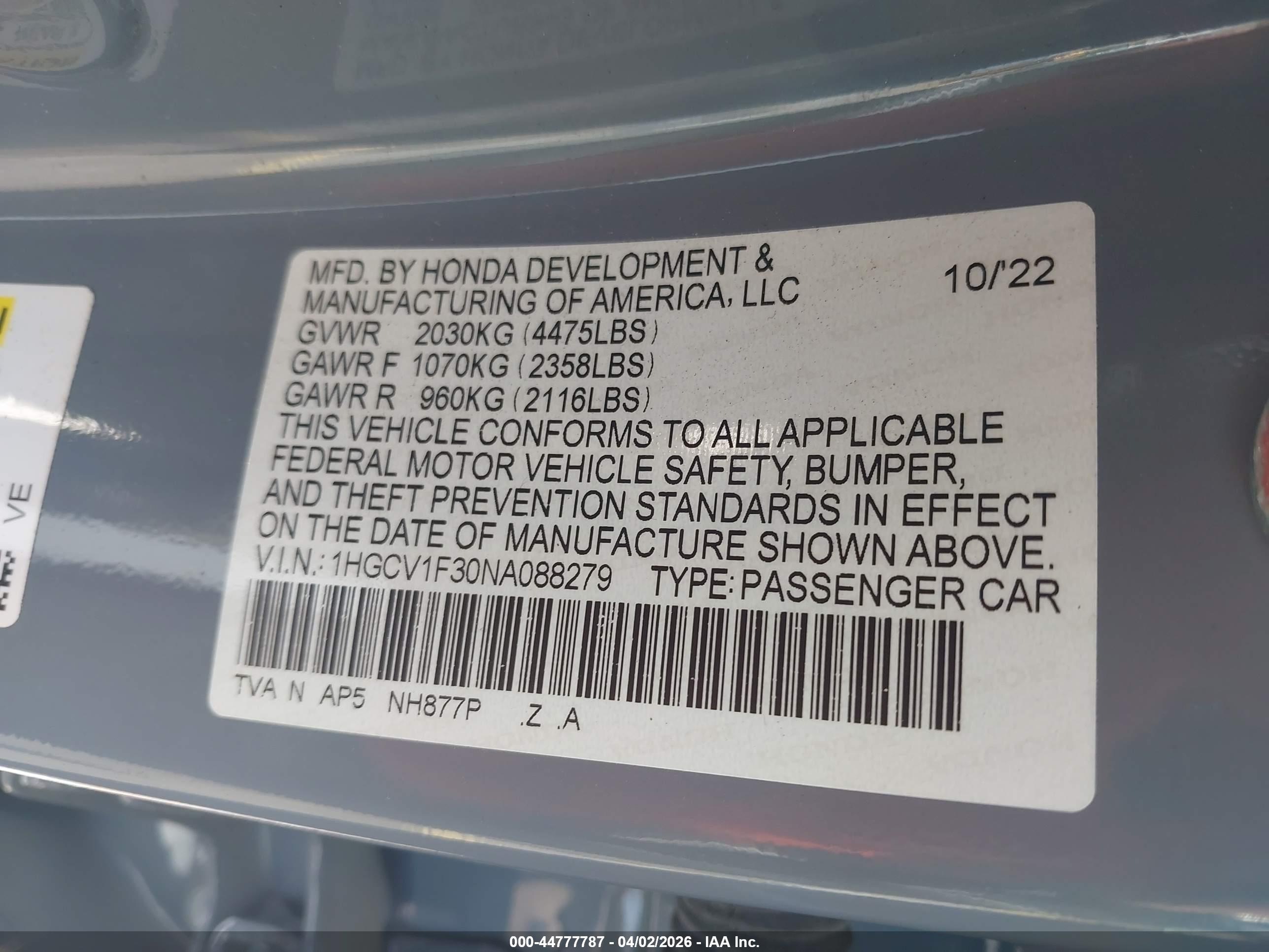 HONDA ACCORD image 9