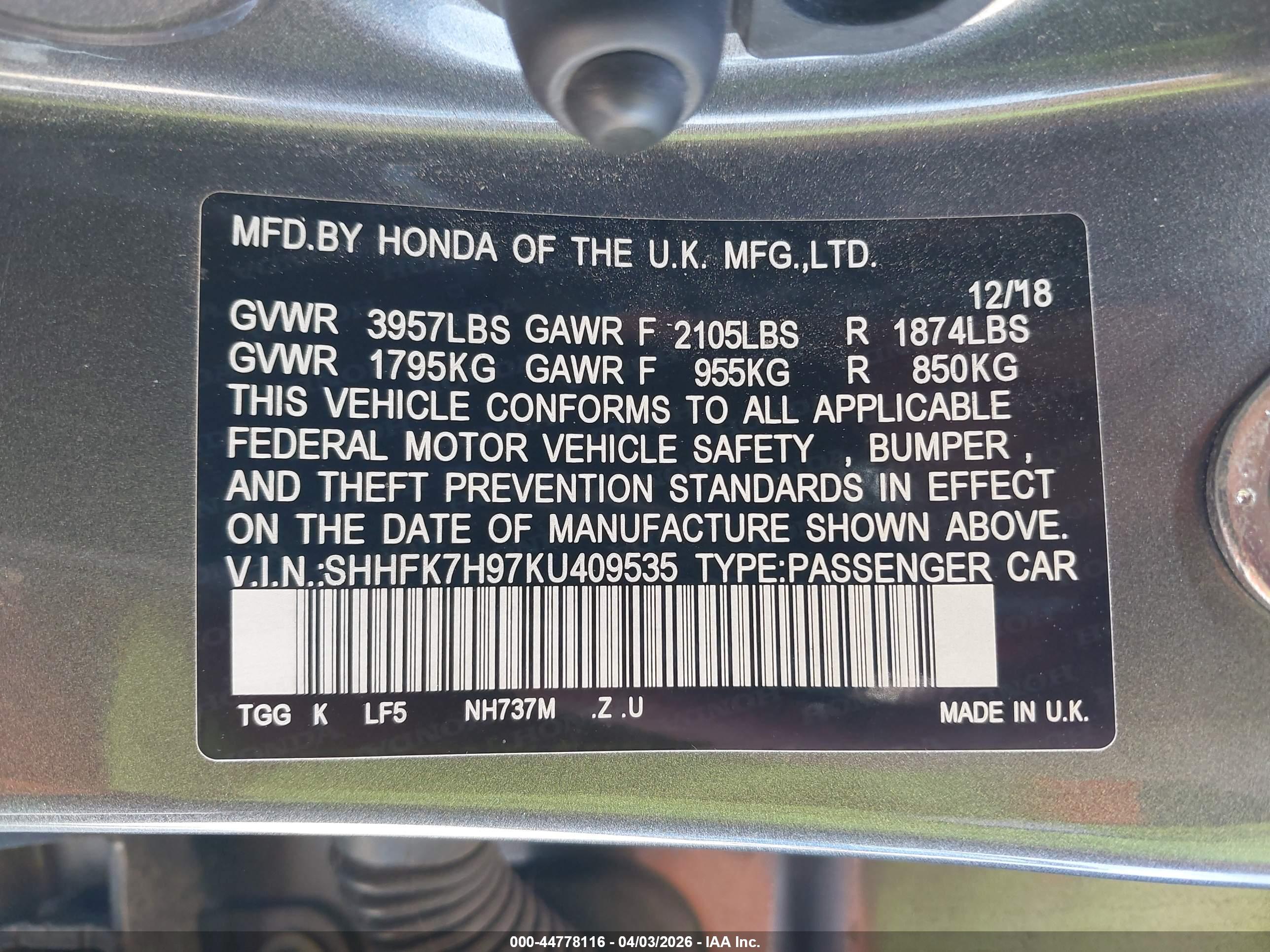 HONDA CIVIC image 9