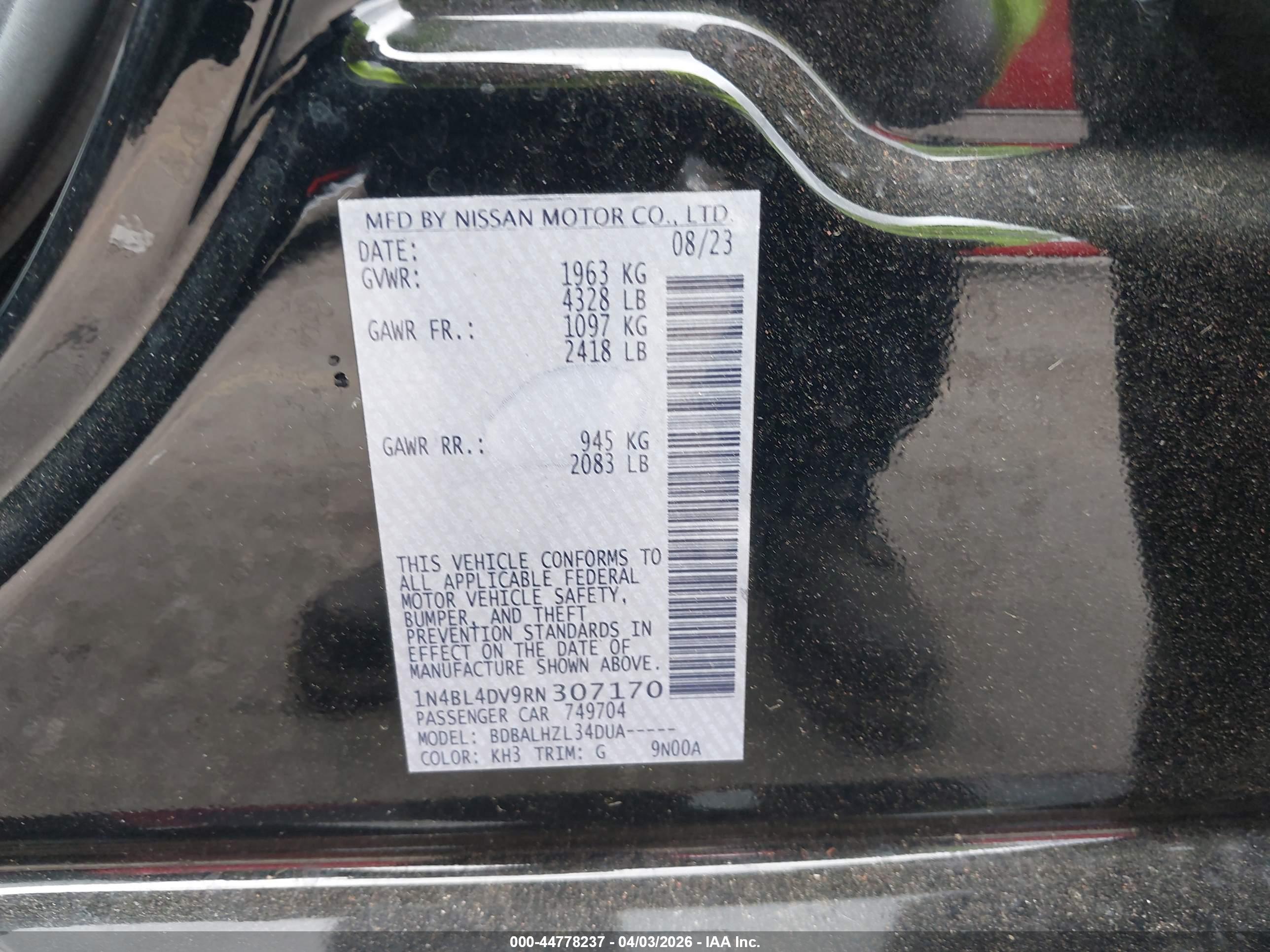 NISSAN ALTIMA image 9