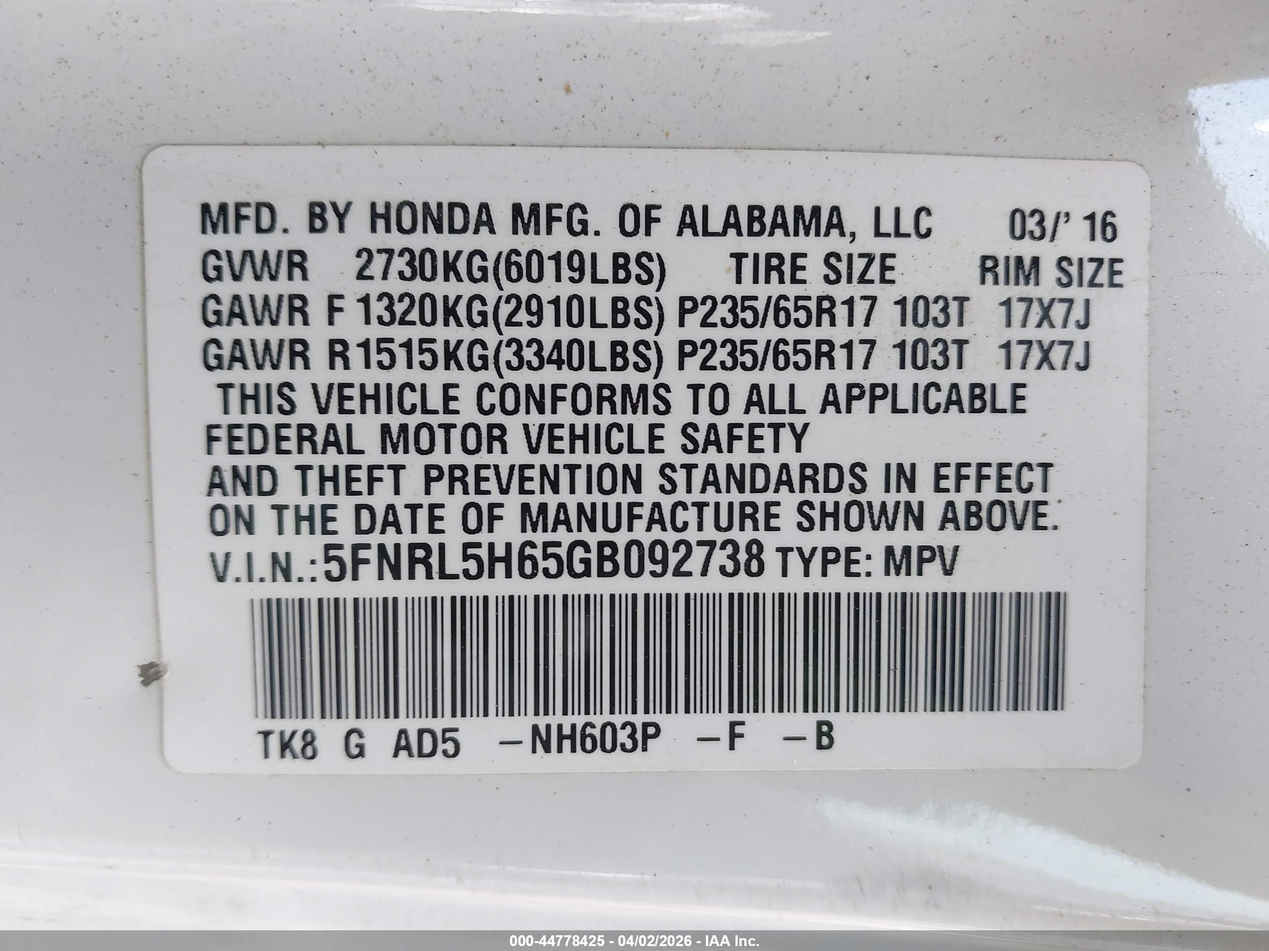 HONDA ODYSSEY image 9