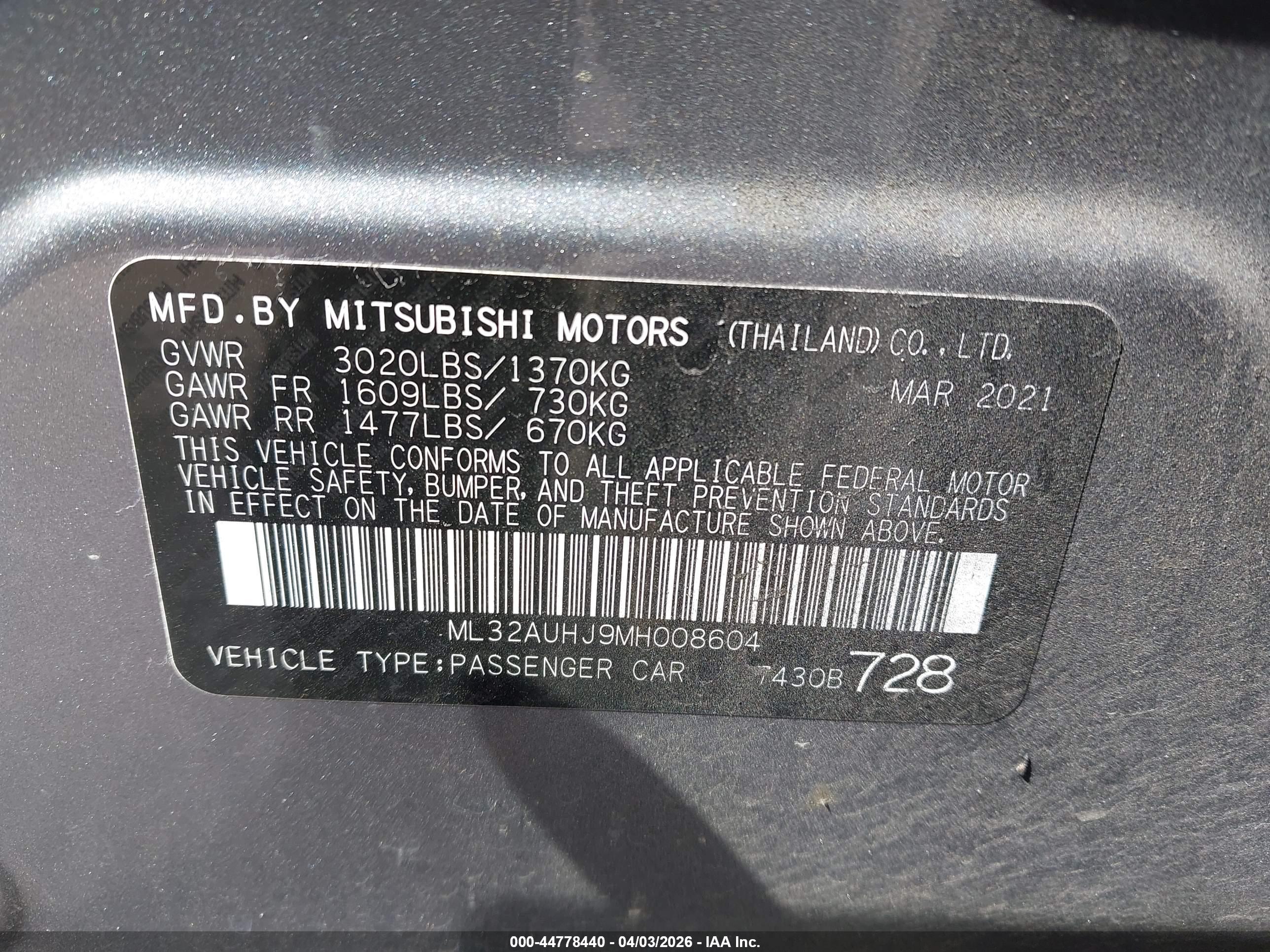 MITSUBISHI MIRAGE image 9