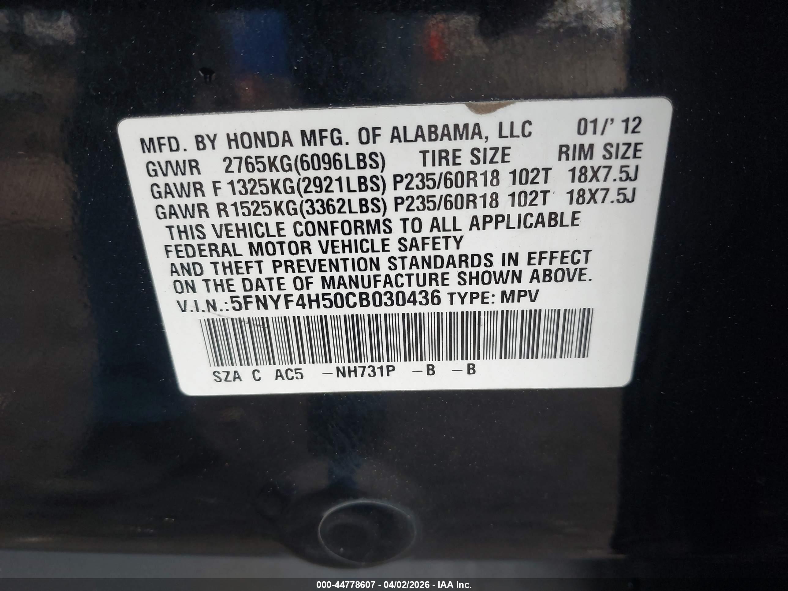 HONDA PILOT image 9