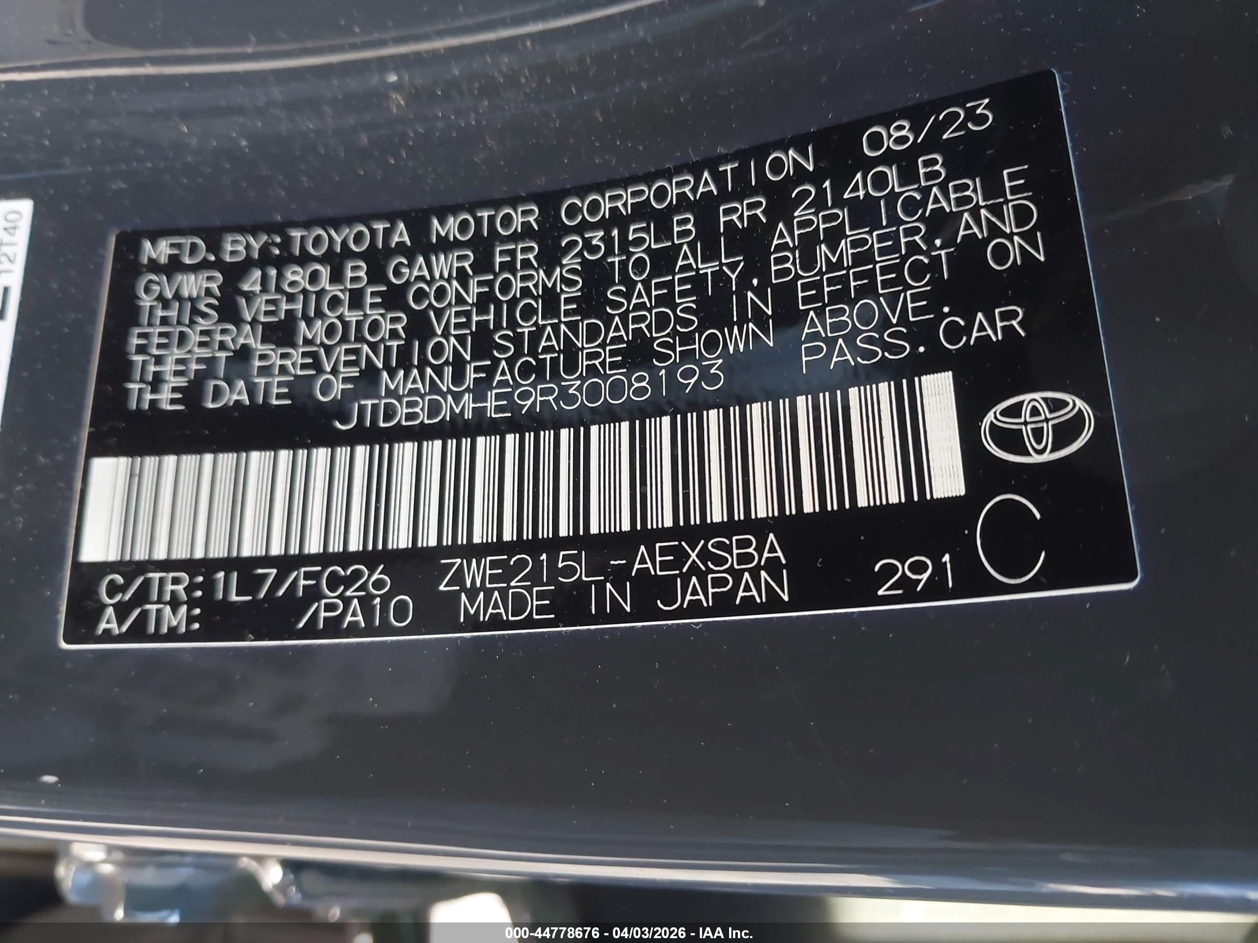 TOYOTA COROLLA image 9