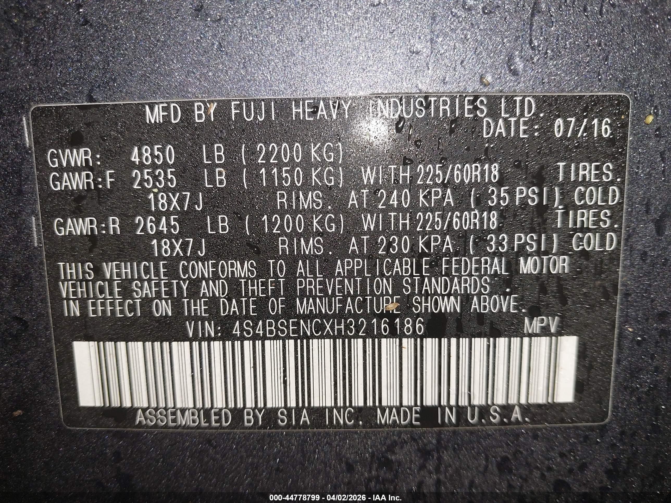SUBARU OUTBACK image 9