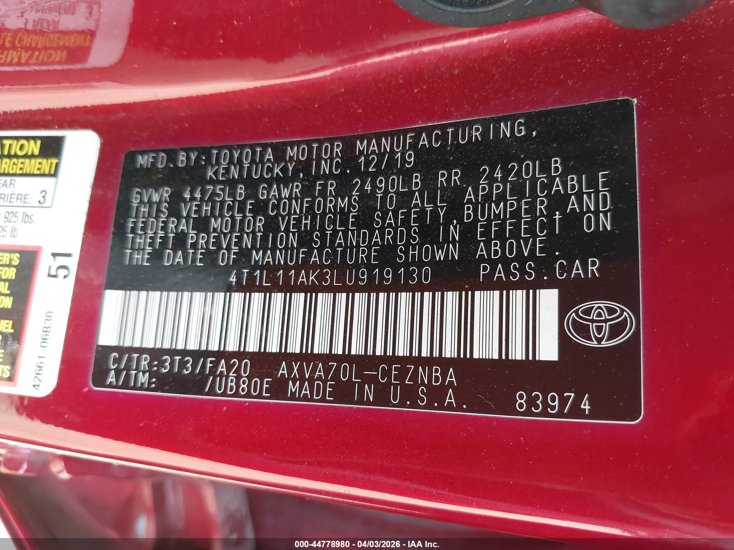 TOYOTA CAMRY image 9