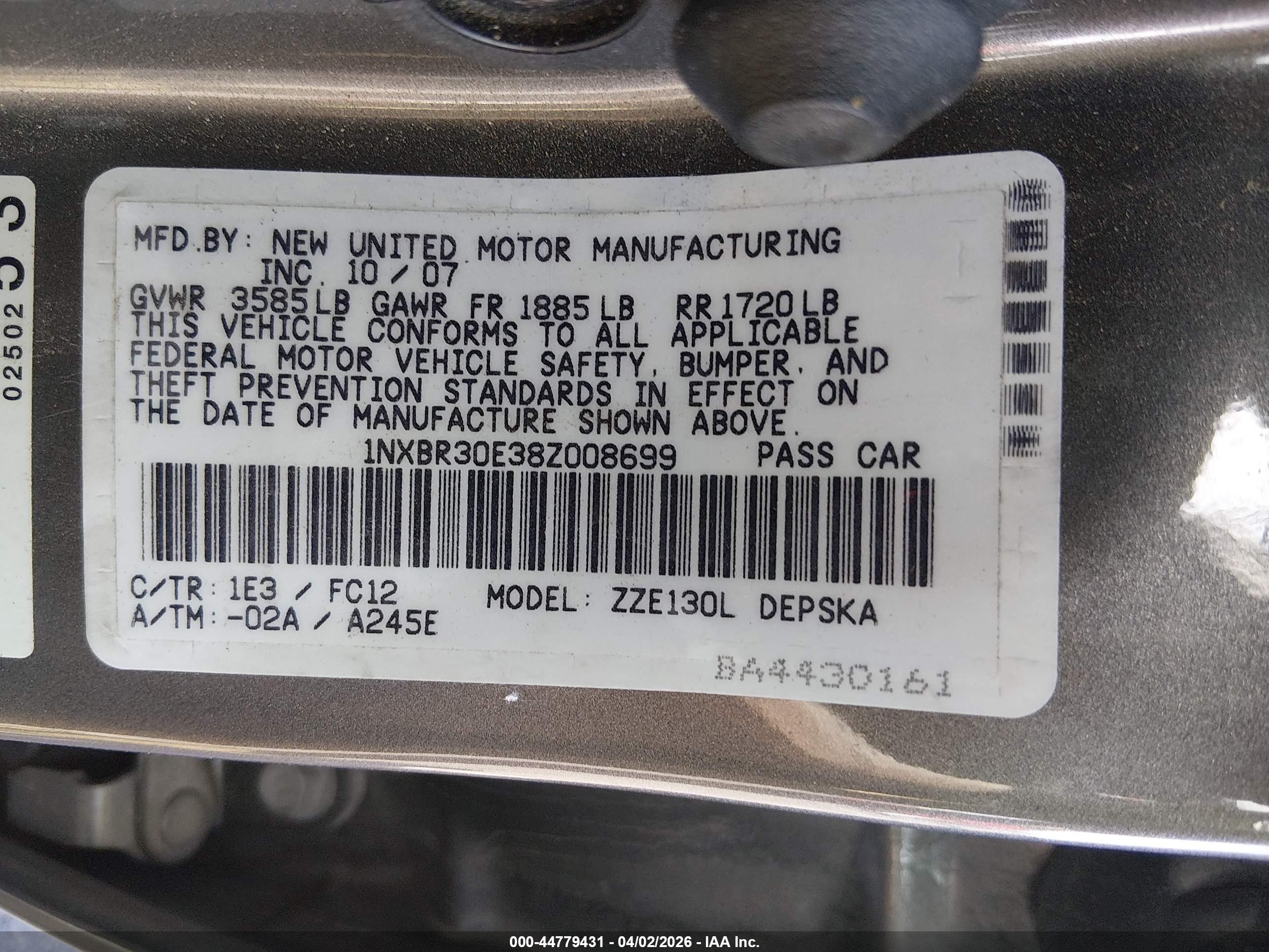 TOYOTA COROLLA image 9