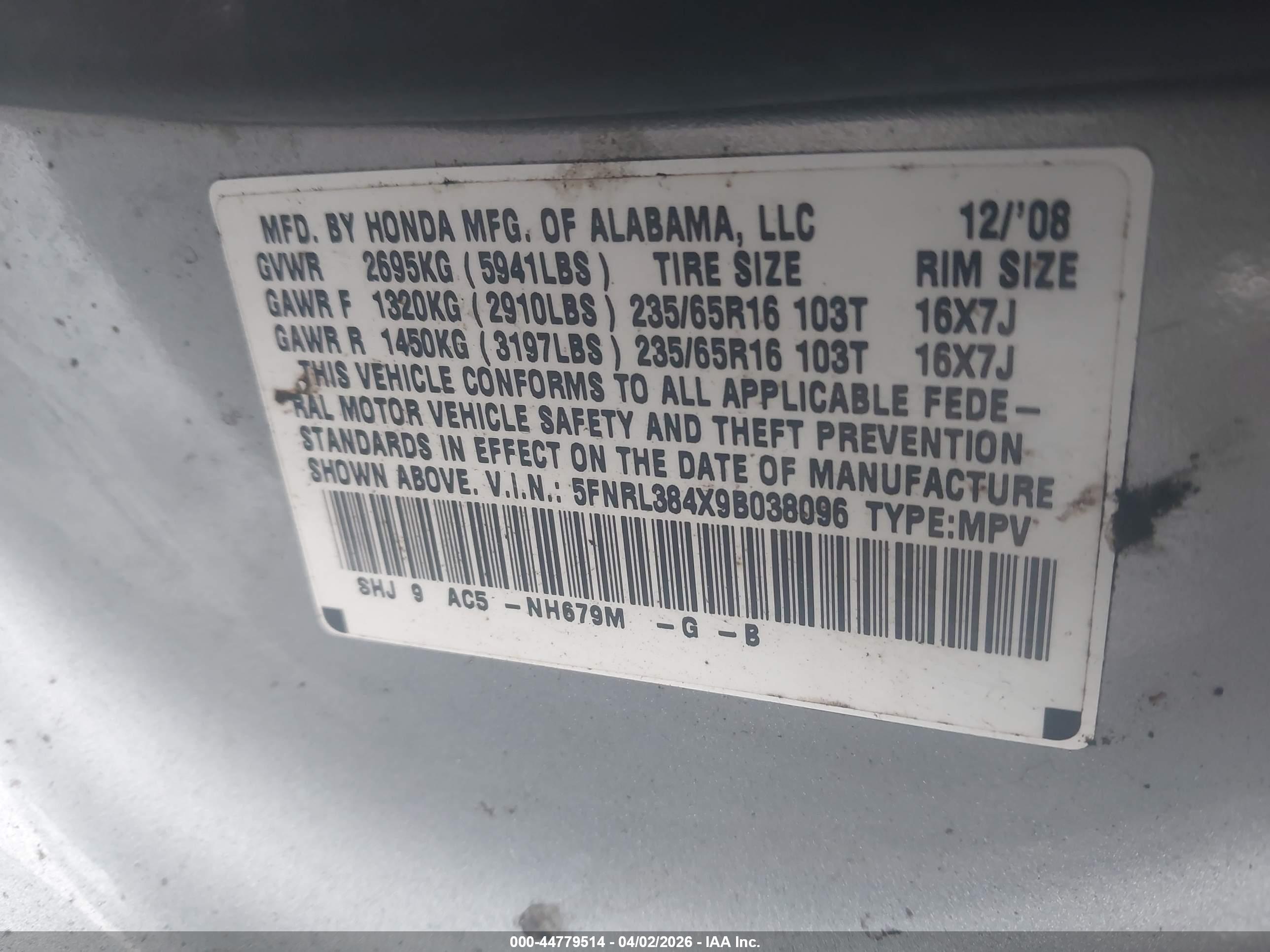 HONDA ODYSSEY image 9