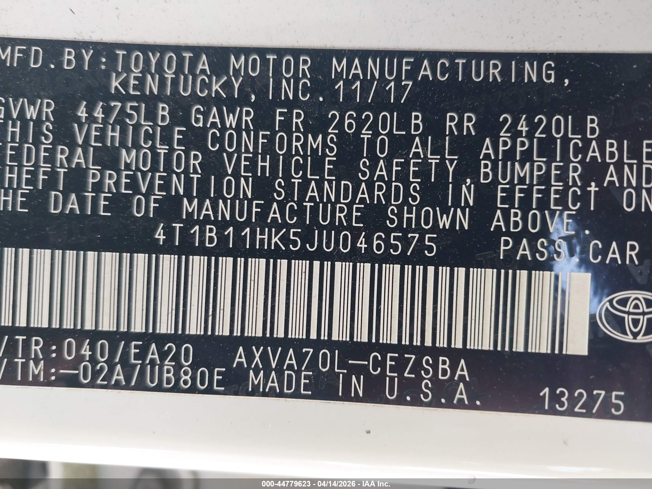 TOYOTA CAMRY image 9