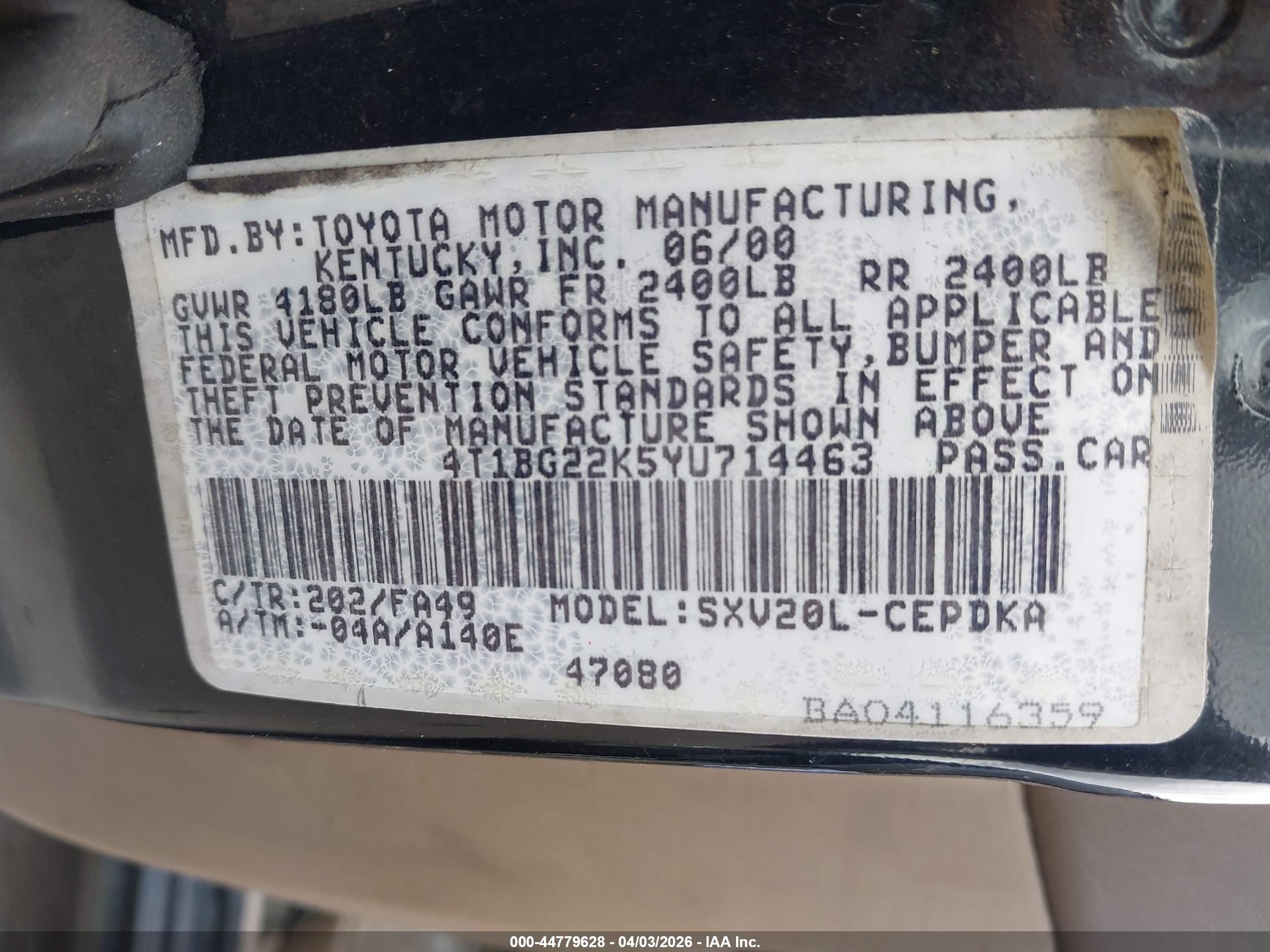 TOYOTA CAMRY image 9