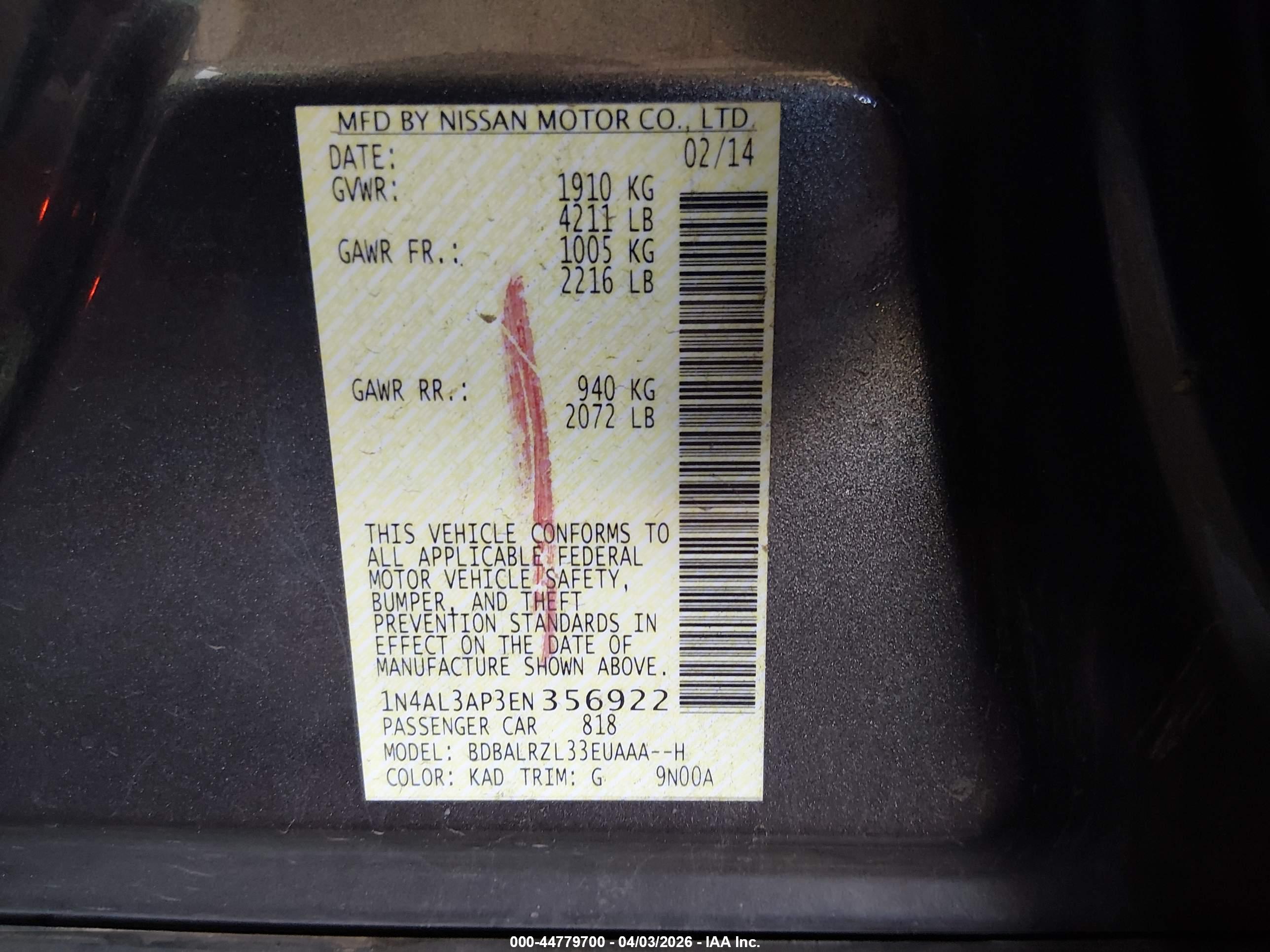 NISSAN ALTIMA image 9