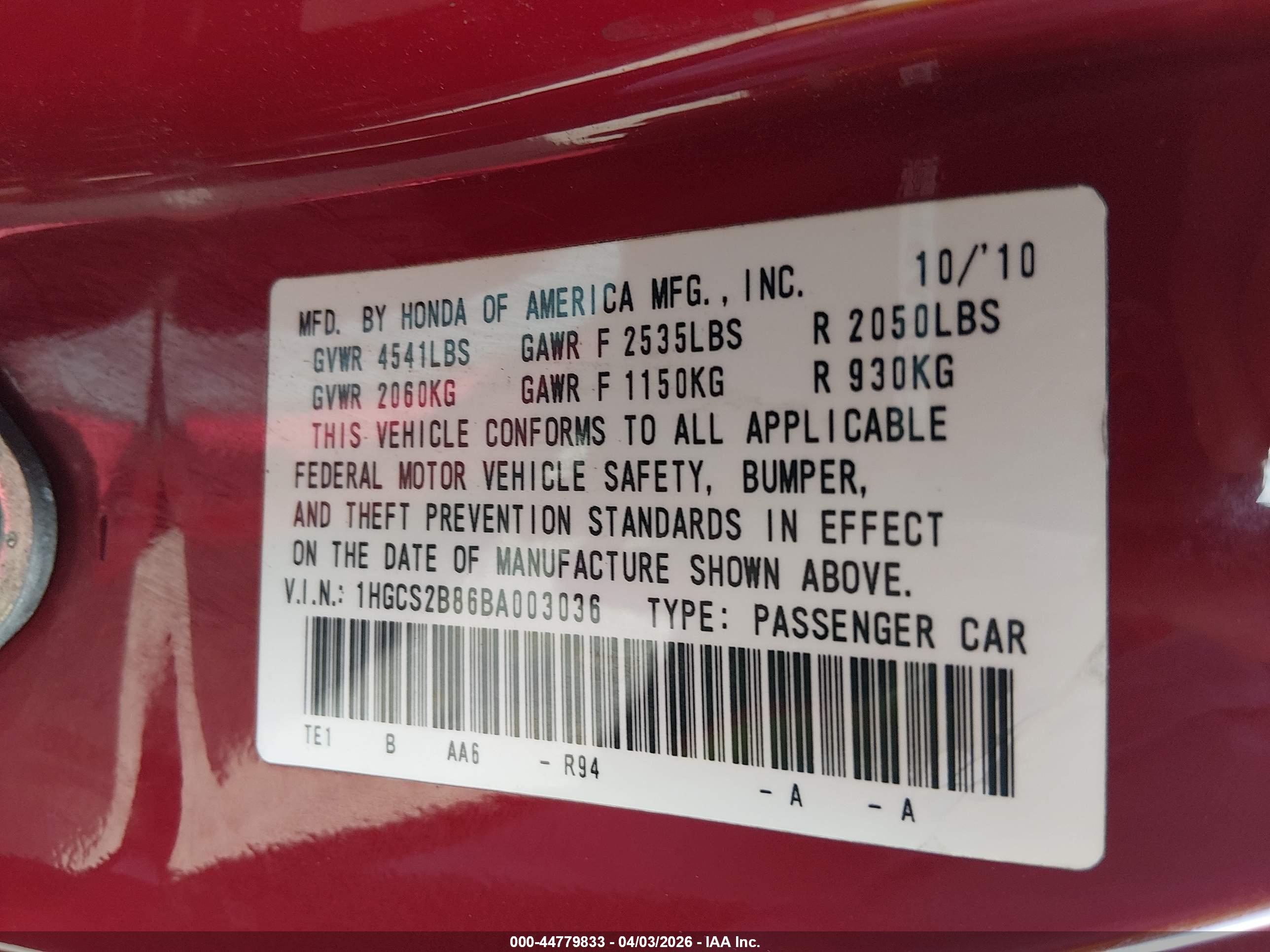 HONDA ACCORD image 9