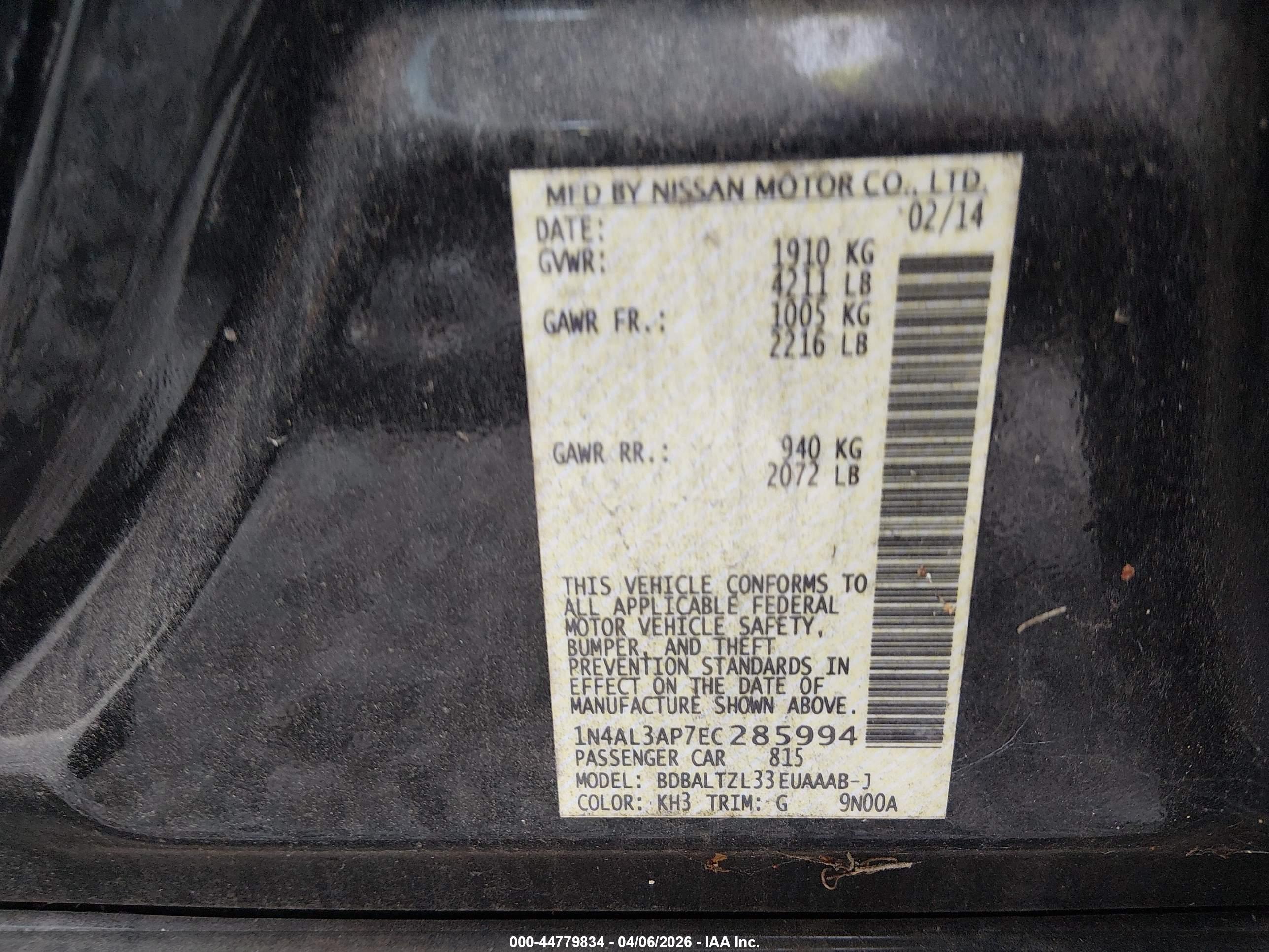 NISSAN ALTIMA image 9
