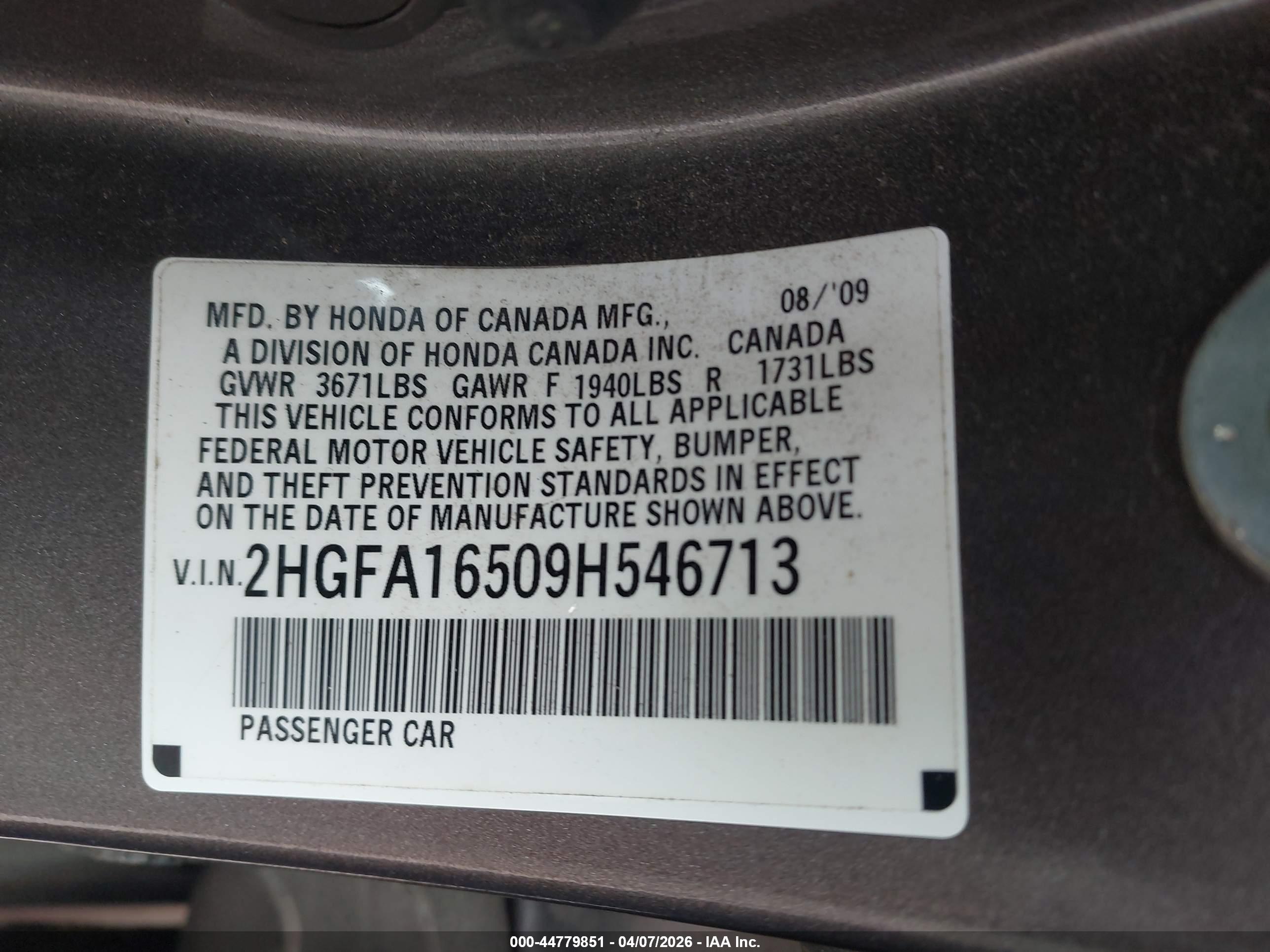 HONDA CIVIC image 9