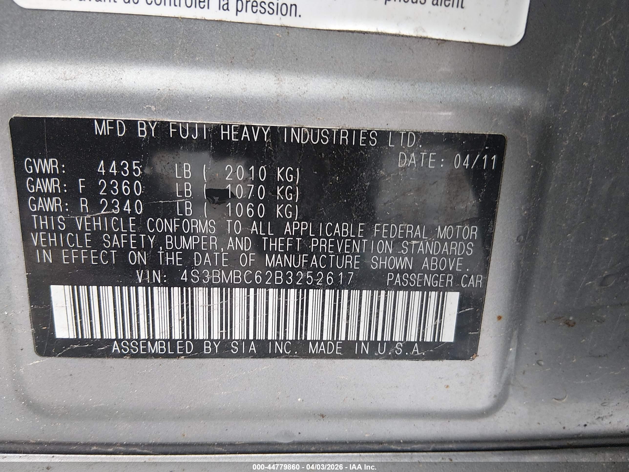 SUBARU LEGACY image 9