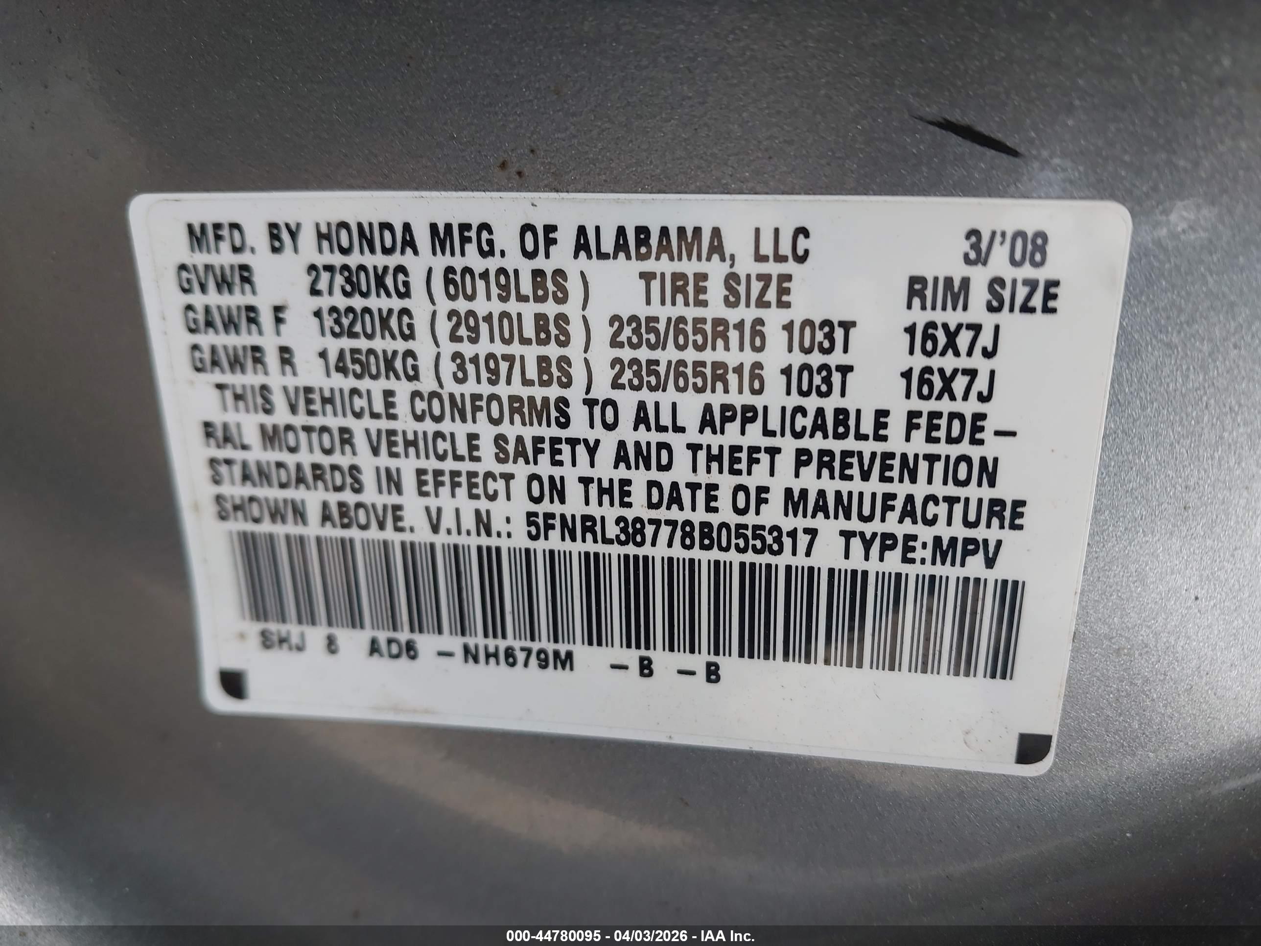 HONDA ODYSSEY image 9
