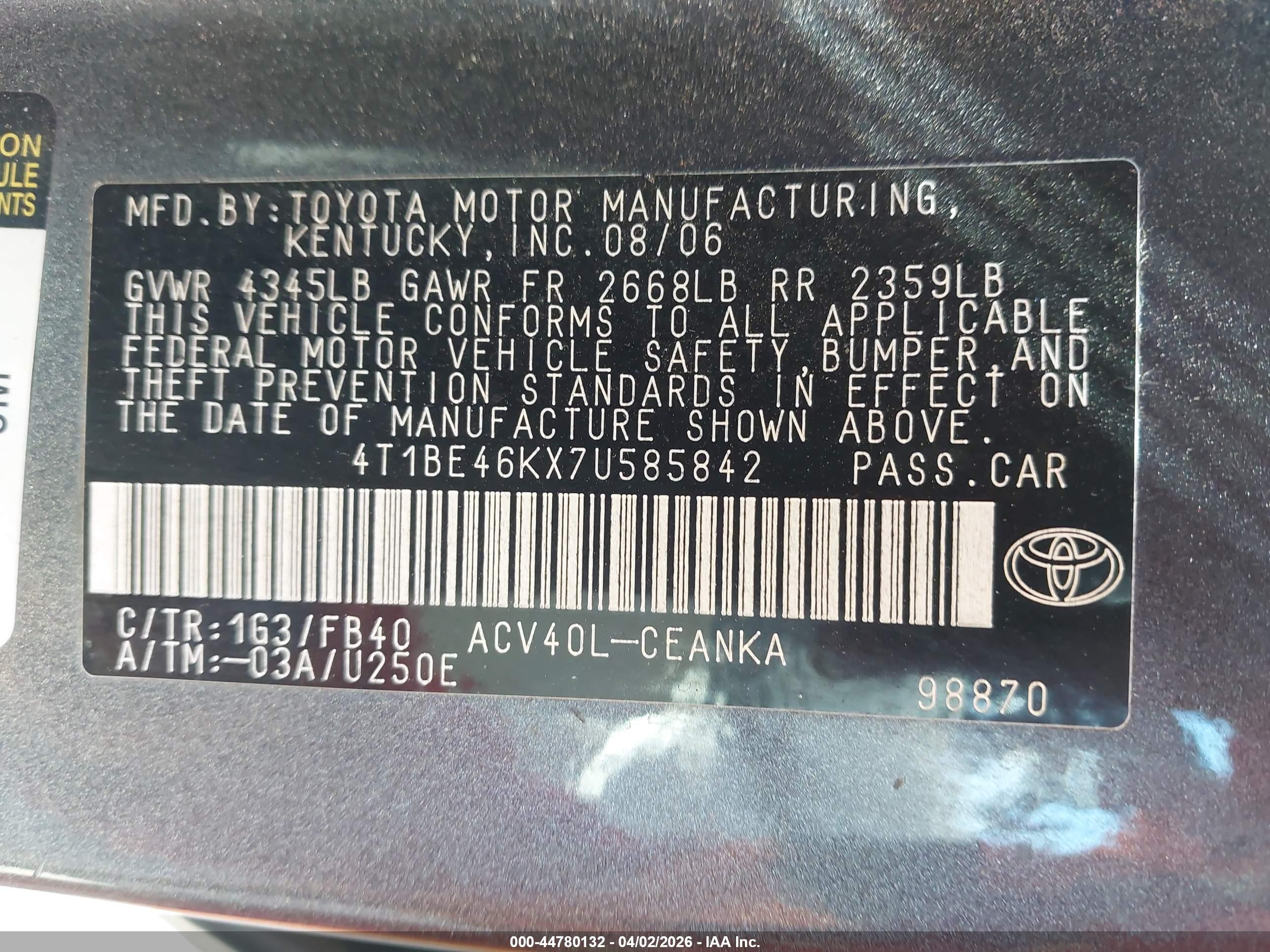 TOYOTA CAMRY image 9