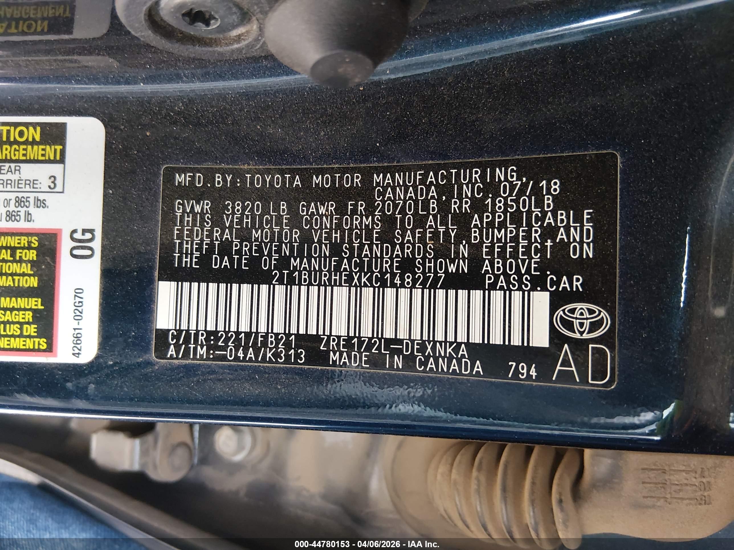 TOYOTA COROLLA image 9